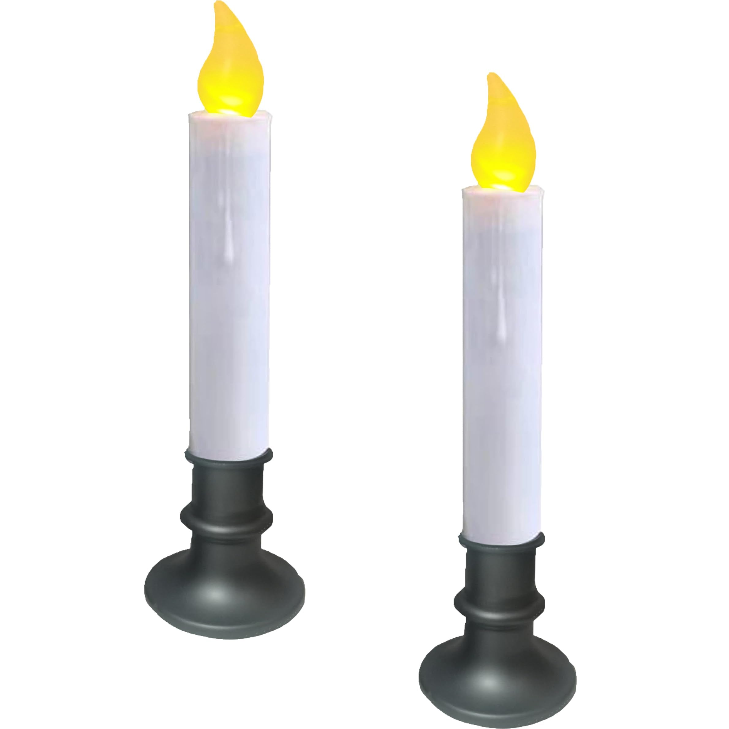 Lincountry. Battery Operated Window Candles Dusk To Dawn, Christmas Window Battery Operated Taper Candles With Timer, Led Candle