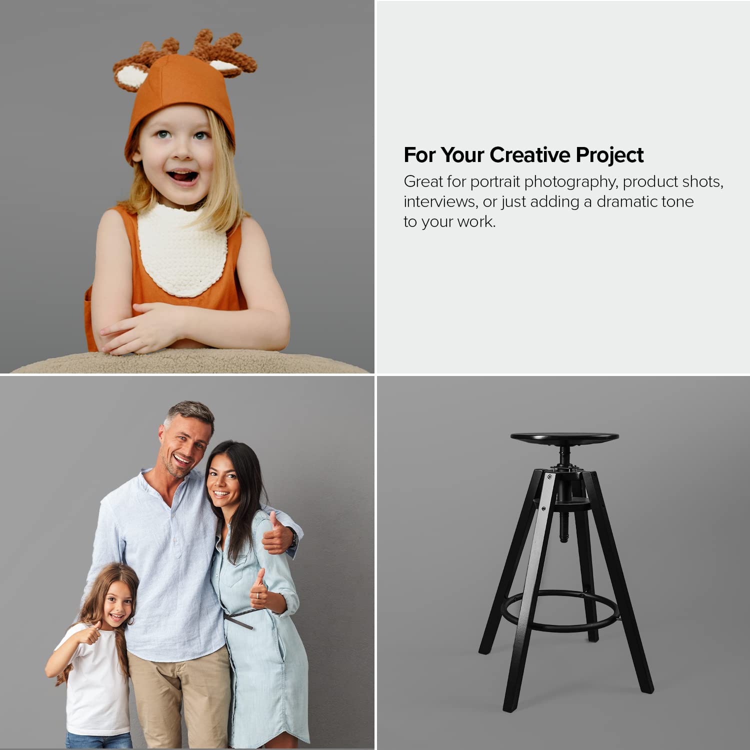 Limostudio 9 X 15 Feet / 108 X 180 Inch Gray Photography Backdrop Screen Background, Premium A+ Grade High 150Gsm Density Thicke