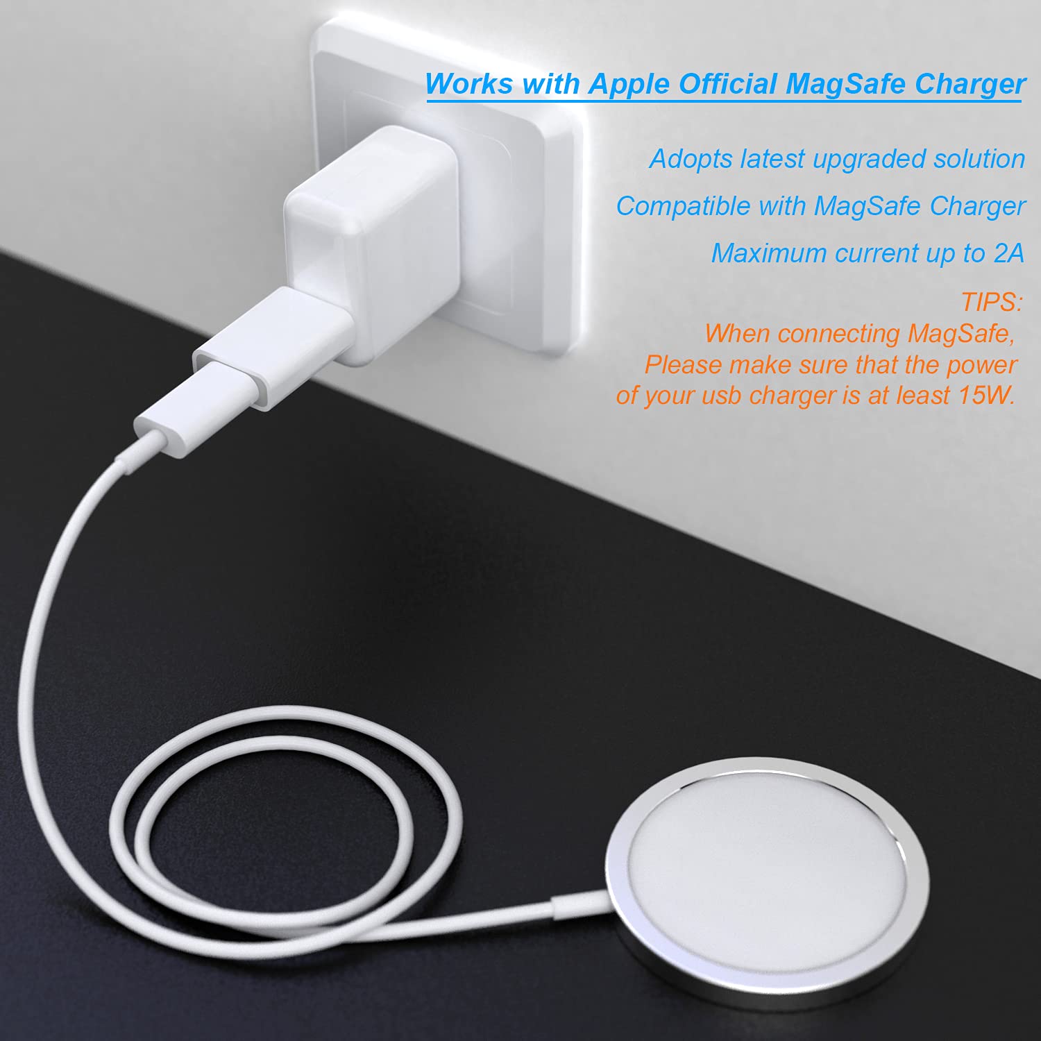 Usb C Female To Usb Male Adapter Compatible With Apple Magsafe Charger,Type C To A Charger Cable Converter For Iphone 15 14 13 1