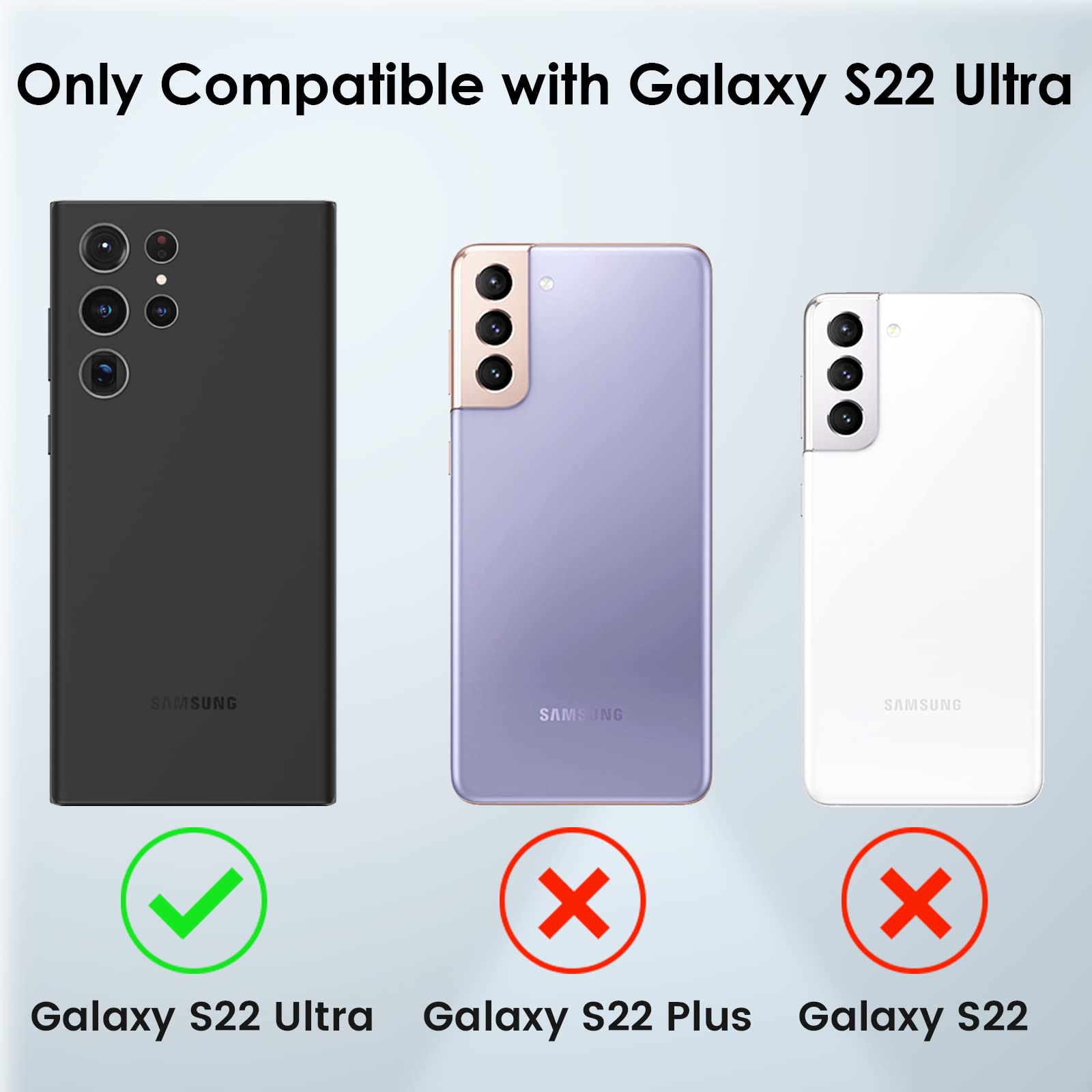 Caka For Galaxy S22 Ultra Case, Samsung S22 Ultra Case With Kickstand Slide Camera Cover With Built In 360    Rotate Ring Stand