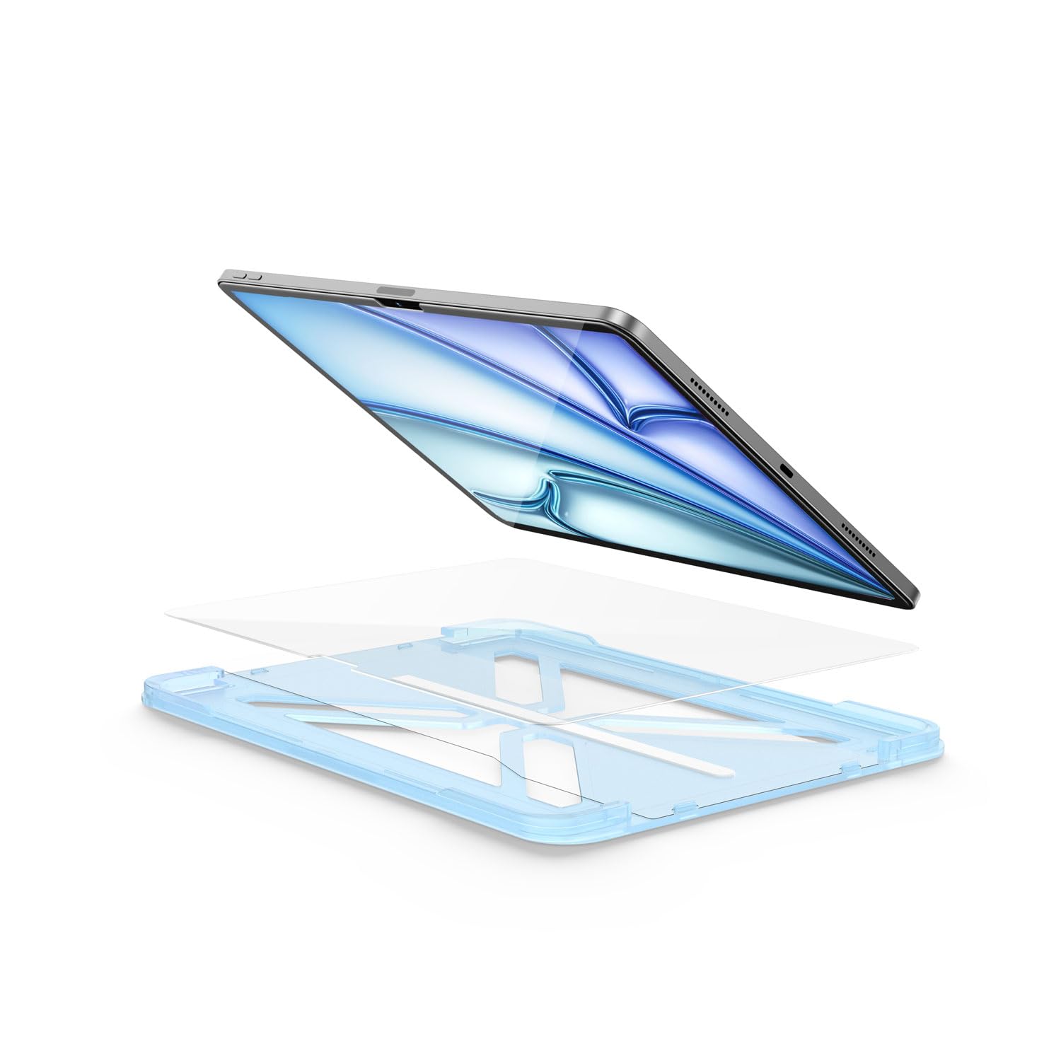 Flolab Onetime Nanoarmour Screen Protector For Ipad Air 11 Inch 2024 Tempered Glass, Trucolor, Blue Light Blocker, No Blue Tint,