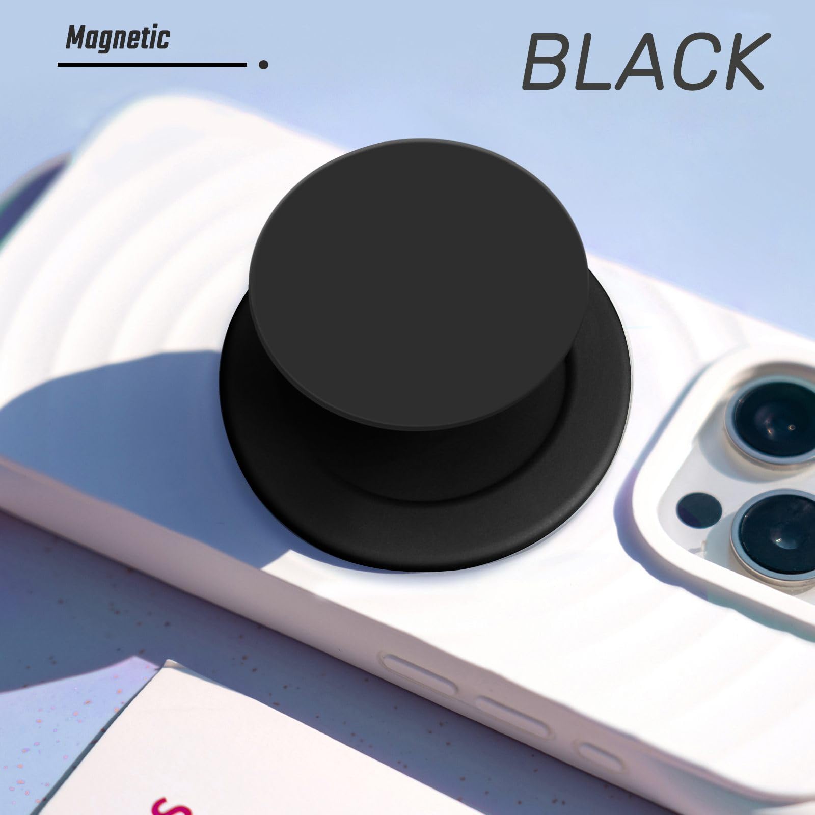 Ttangrip Compatible With Magsafe Magnetic Black Collapsible Mobile Phone Grip Stand Holder For Smartphone Tablet Cell Phone Acce