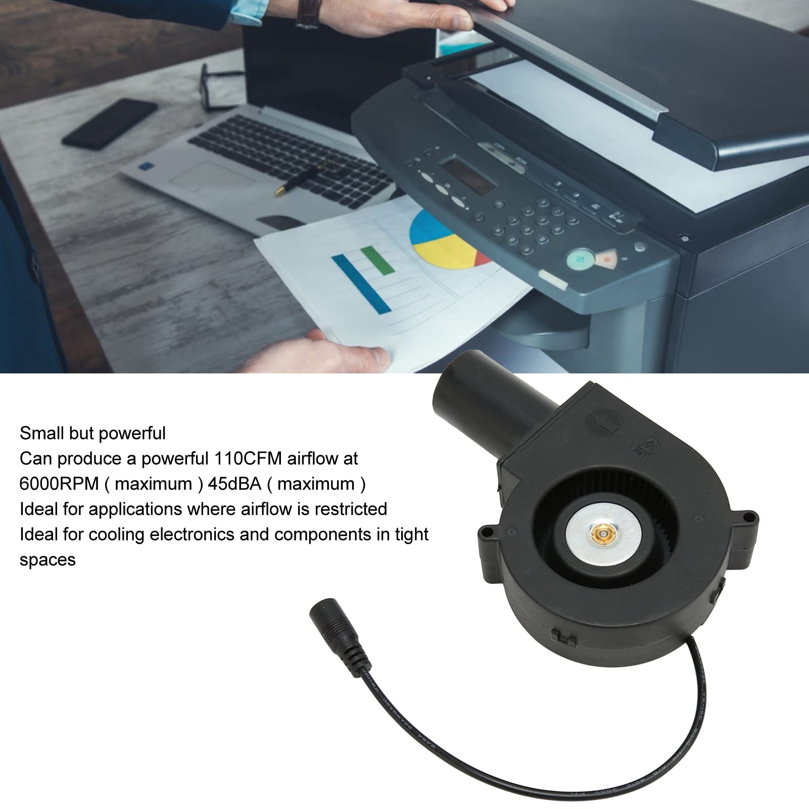 120Mm Mini Blower Fan, Dc 12V Mini Blower Fan With Speed Control For Receiver Dvr, Inflatable Replacement Fan For Modem Cooling