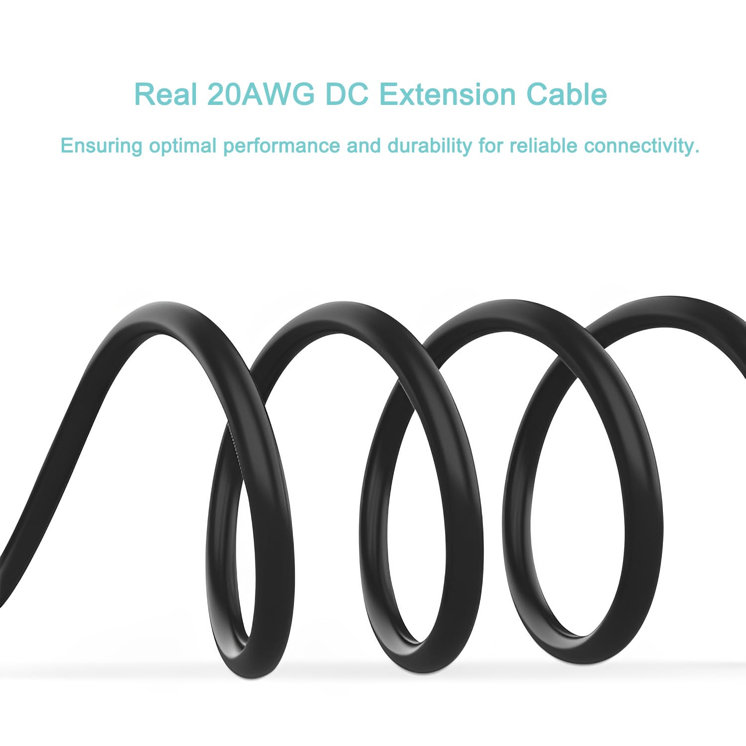 [Real 20Awg] Dc Extension Cord, Yikaien 5.5Mm X 2.1Mm Dc Power Adapter Cable For Security Cameras,Led Strips,Cctv Surveillance,M