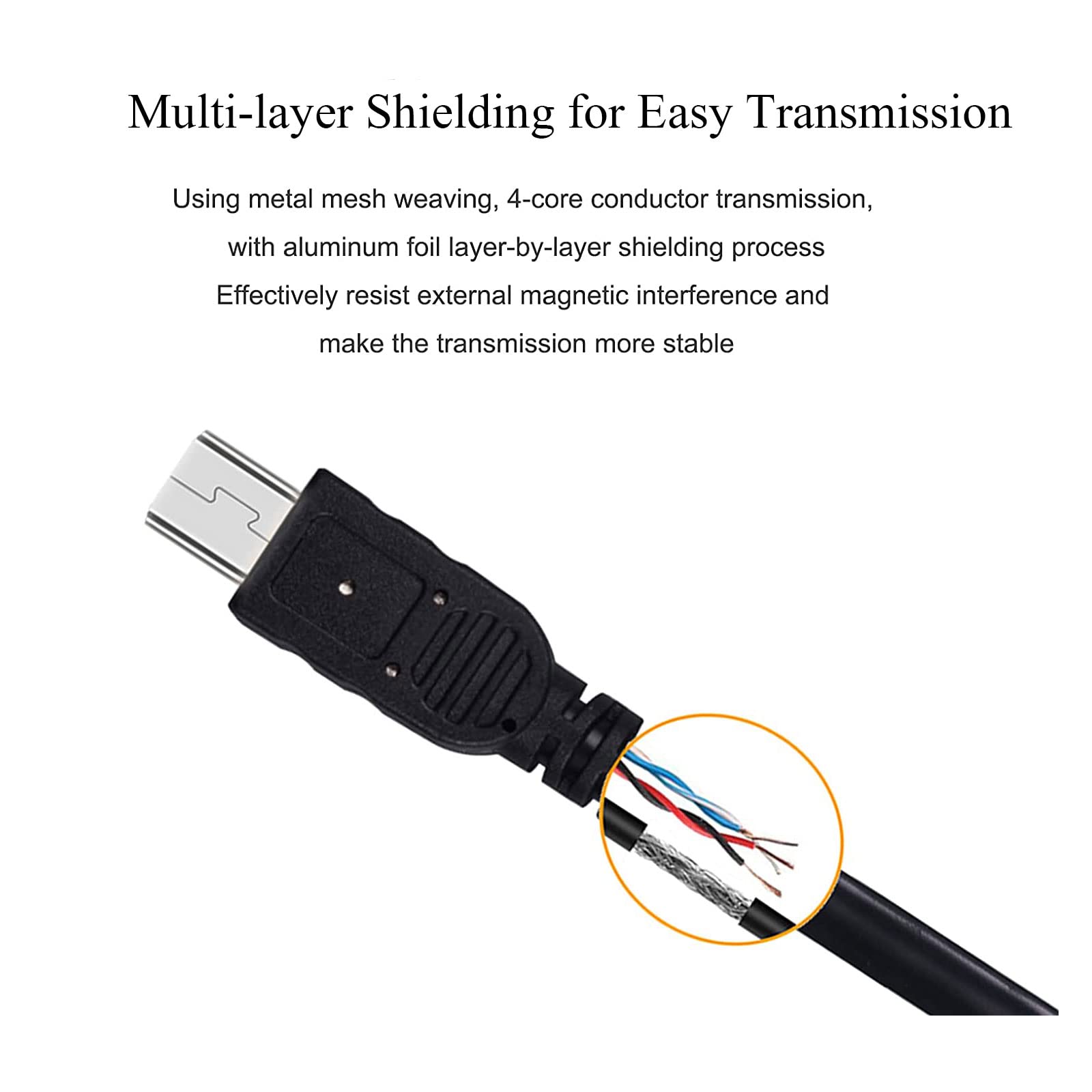 Uc E4 Usb Cable, Compatible With Nikon D610 D2 D3 D3X D100 D90 D80 D70S D70 D60 D50 D40 D40X D200 D300 D3000 D3100S D3100 D700 D7000 Digital Slr Camera Usb Data Synchronization Cable (5Ft / 1.5M)