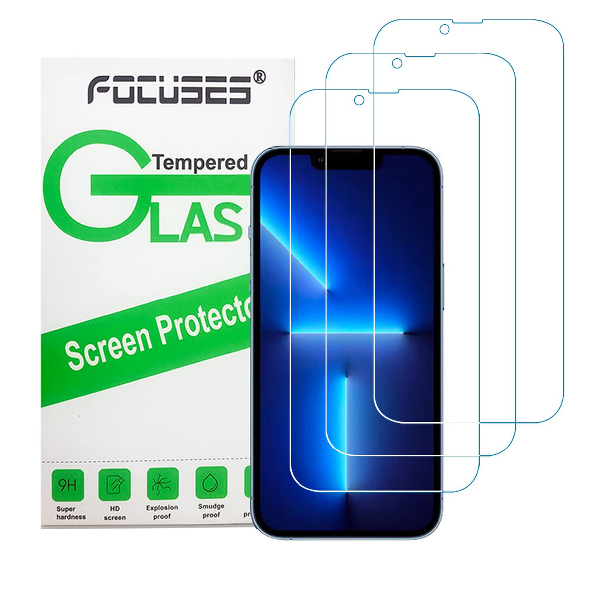 Focuses Iphone 14 Plus Screen Protector Iphone 13 Pro Max Screen Protector, Anti Blue Light Screen Protector Compatible With Iph