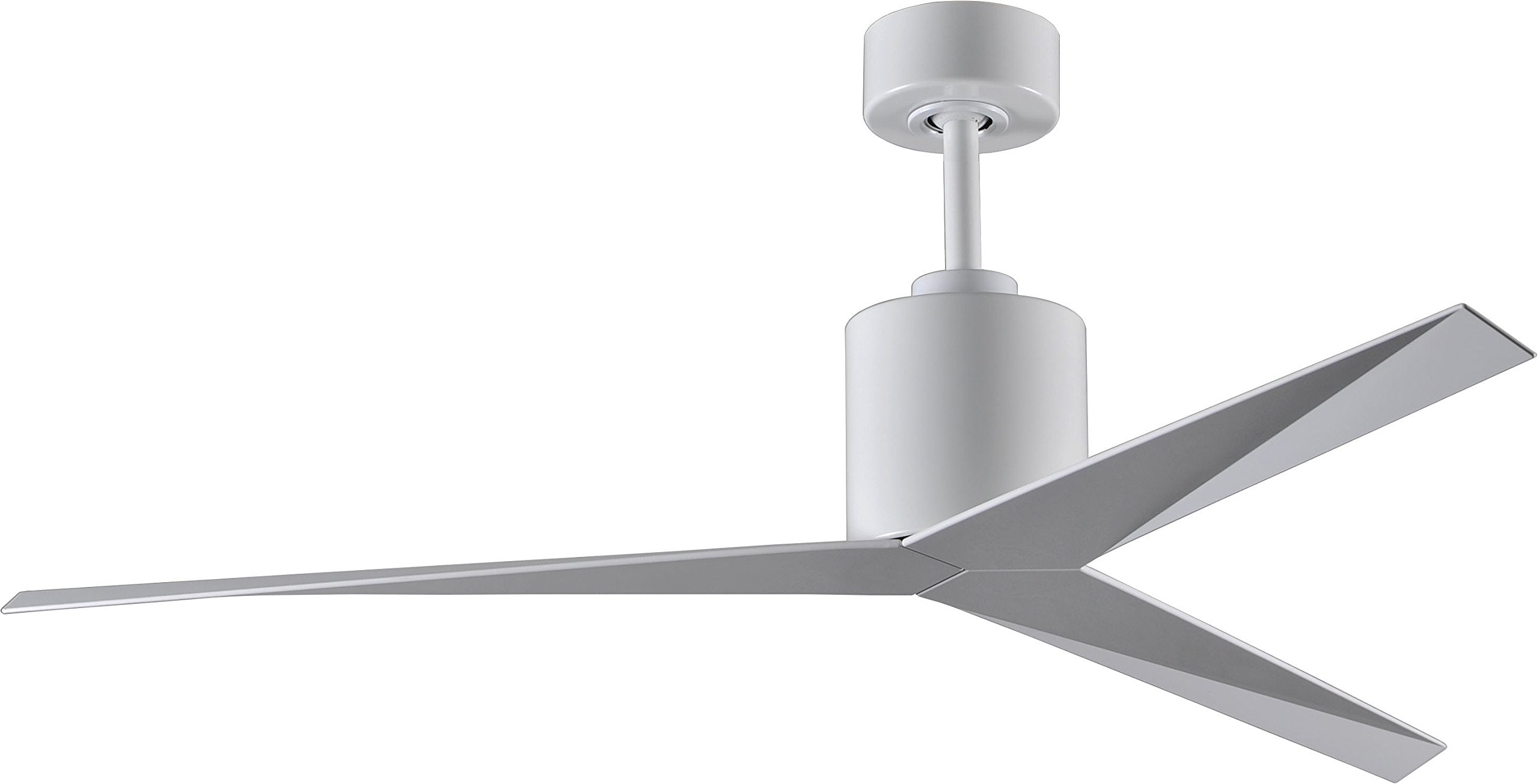 Matthews EK-WH-WH Eliza Wet Rated 56 Outdoor Celing Fan with Remote & Wall Control, No Light, Silent DC Motor, Gloss White