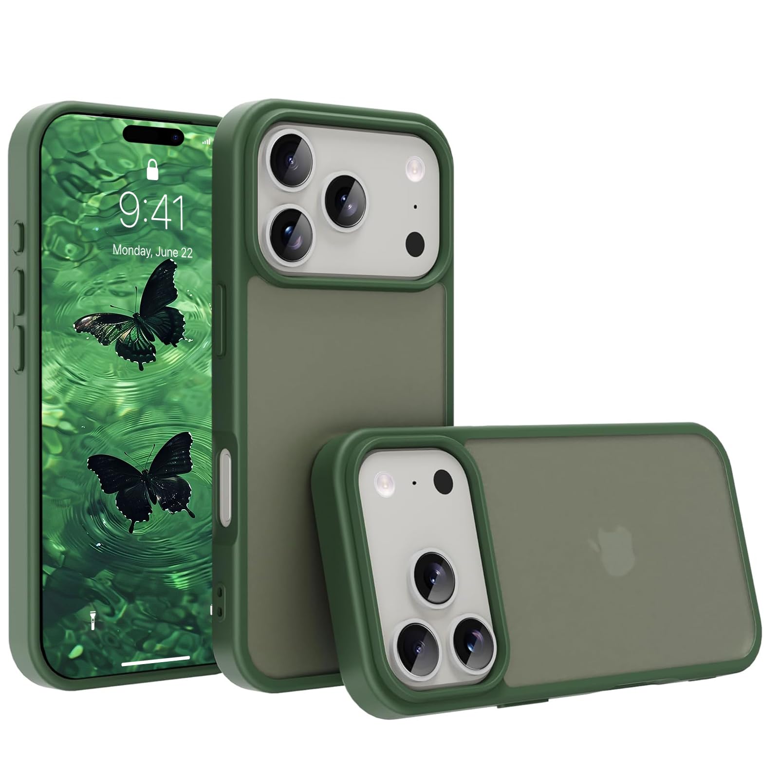 Eumadove For Iphone 17 Pro Case Translucent Matte Phone Cover, [10 Ft Military Grade Drop Protection] Slim Durable Shockproof Pr
