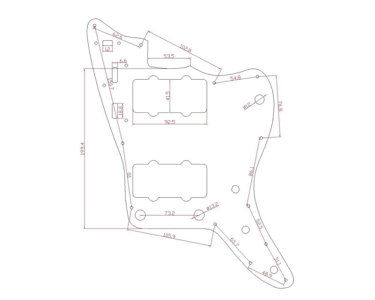 Dopro American Vintage Jazzmaster Guitar Pickguard Scratch Plate Jm Pickguard With Screws For Fd Vintage Jazzmaster Vintage Tort