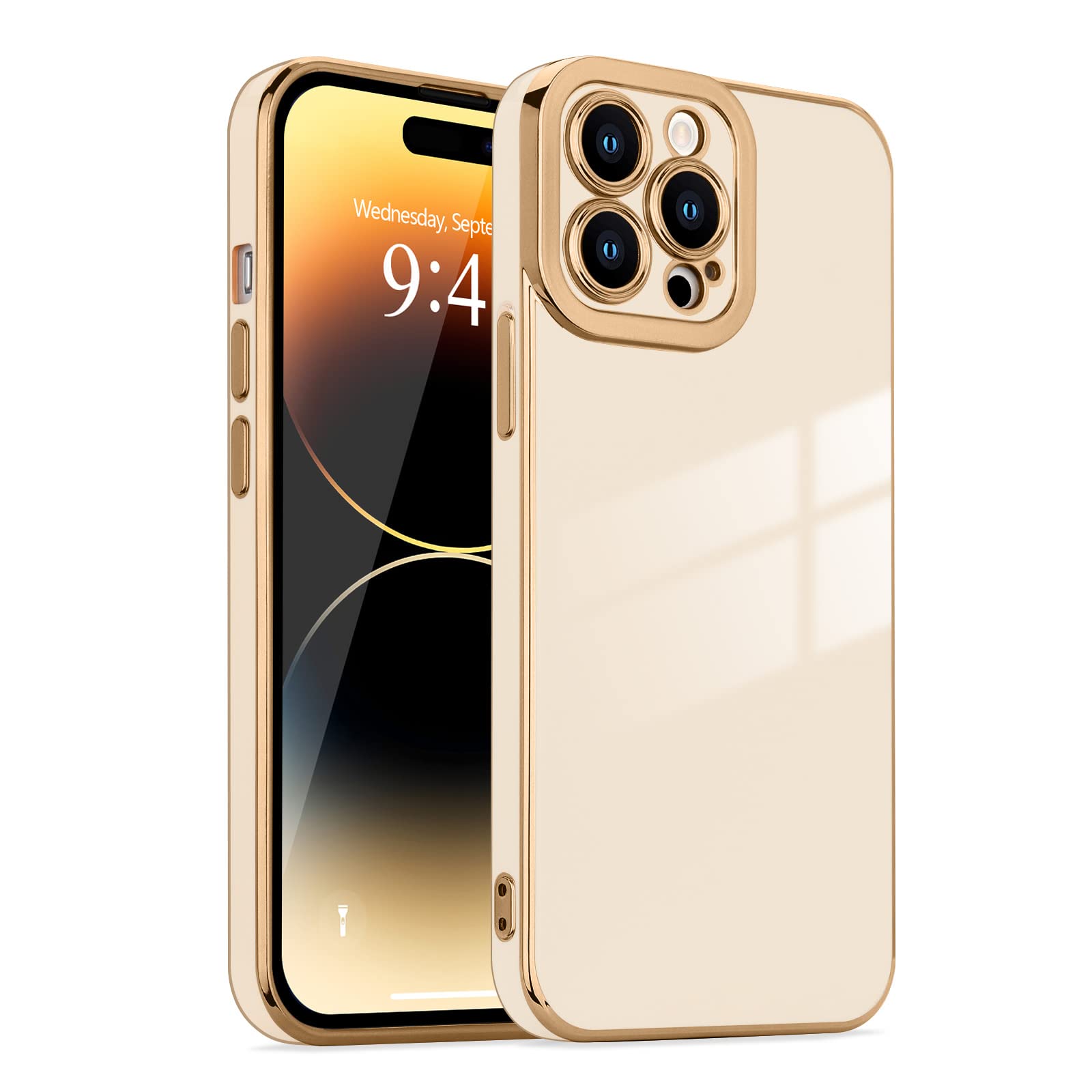 Lafunda For Iphone 14 Pro Max Case, Cute Slim Soft Silicone Shockproof Cover For Women Girls Anti Scratch Protective Luxury Pret