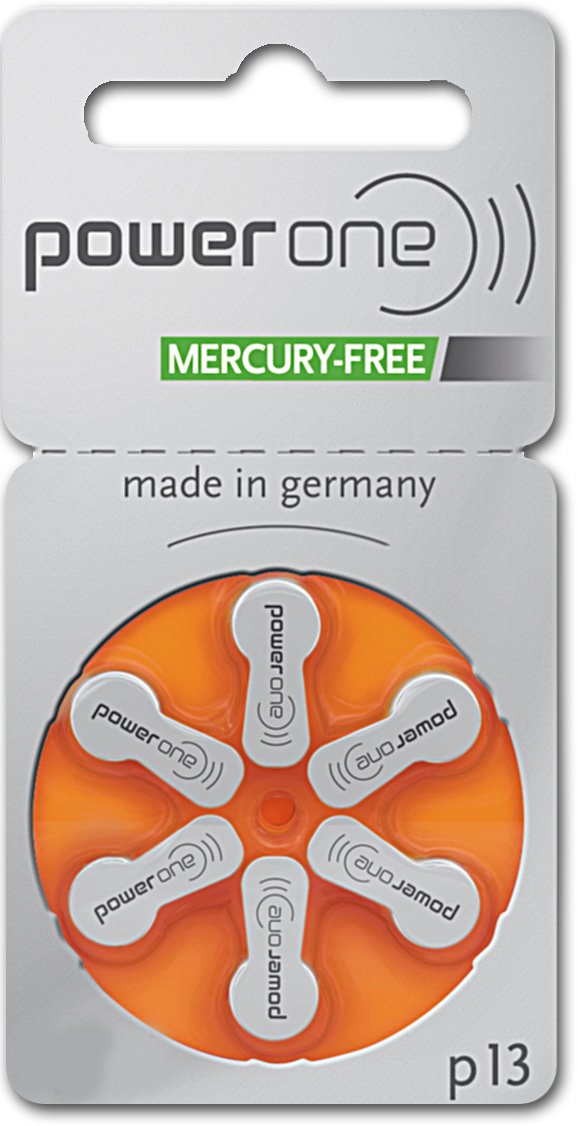 Powerone Size 13 Hearing Aid Batteries Zinc Air P13 Pack Of 60