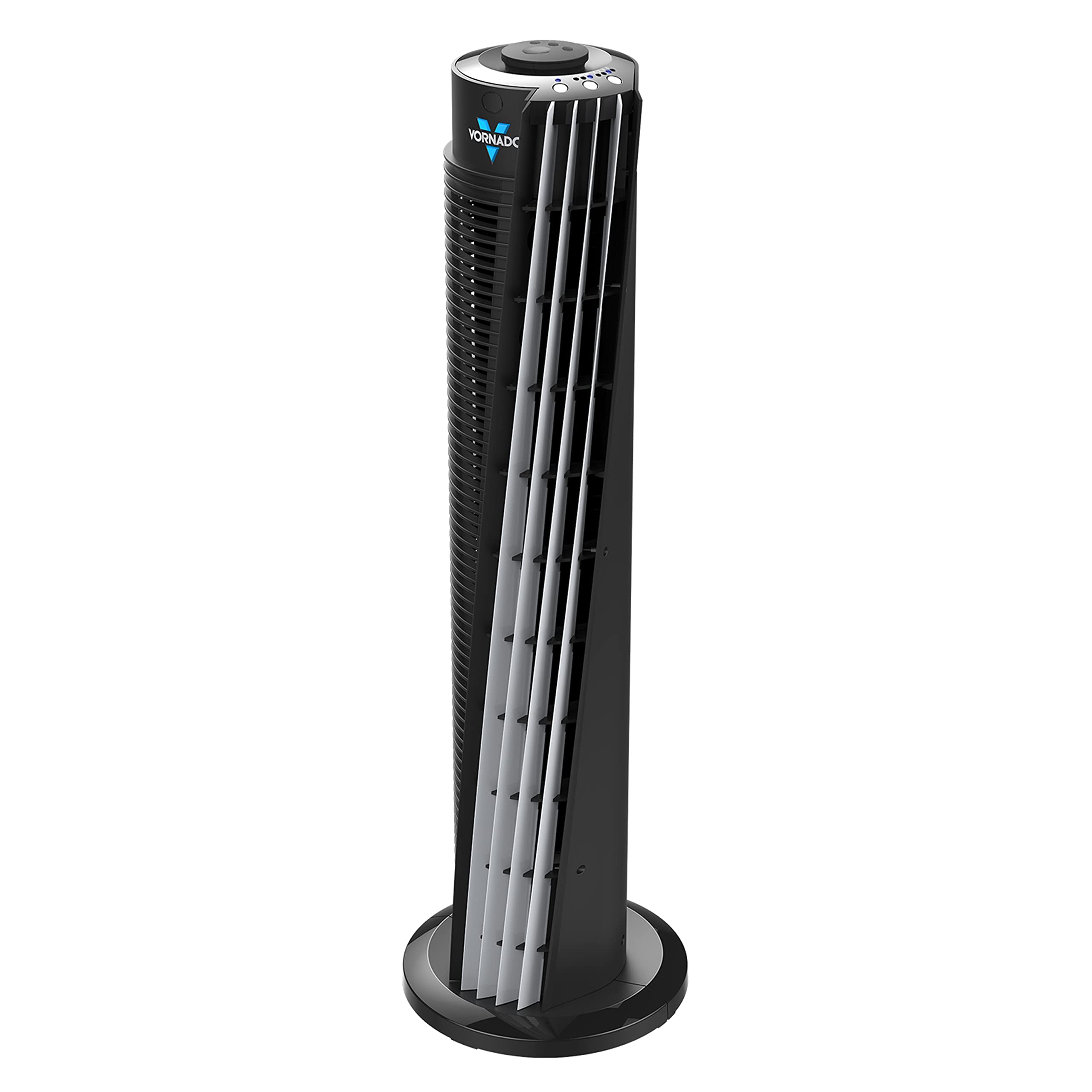 Vornado 143 Whole Room Air Circulator Tower Fan With Timer And Remote Control, 29'', Black
