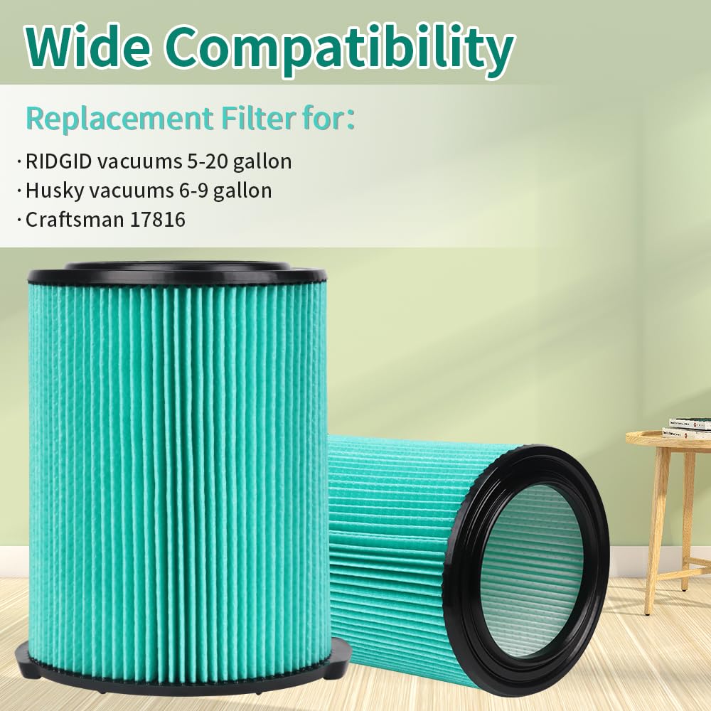 5 Layer Vf6000 Replacement Filter For Ridgid 5 20 Gallon Wet Dry Vacuums Wd5500 Wd0671 Wd6425 Wd7000 Wd1280 Wd1851 Wd1680 Wd1956