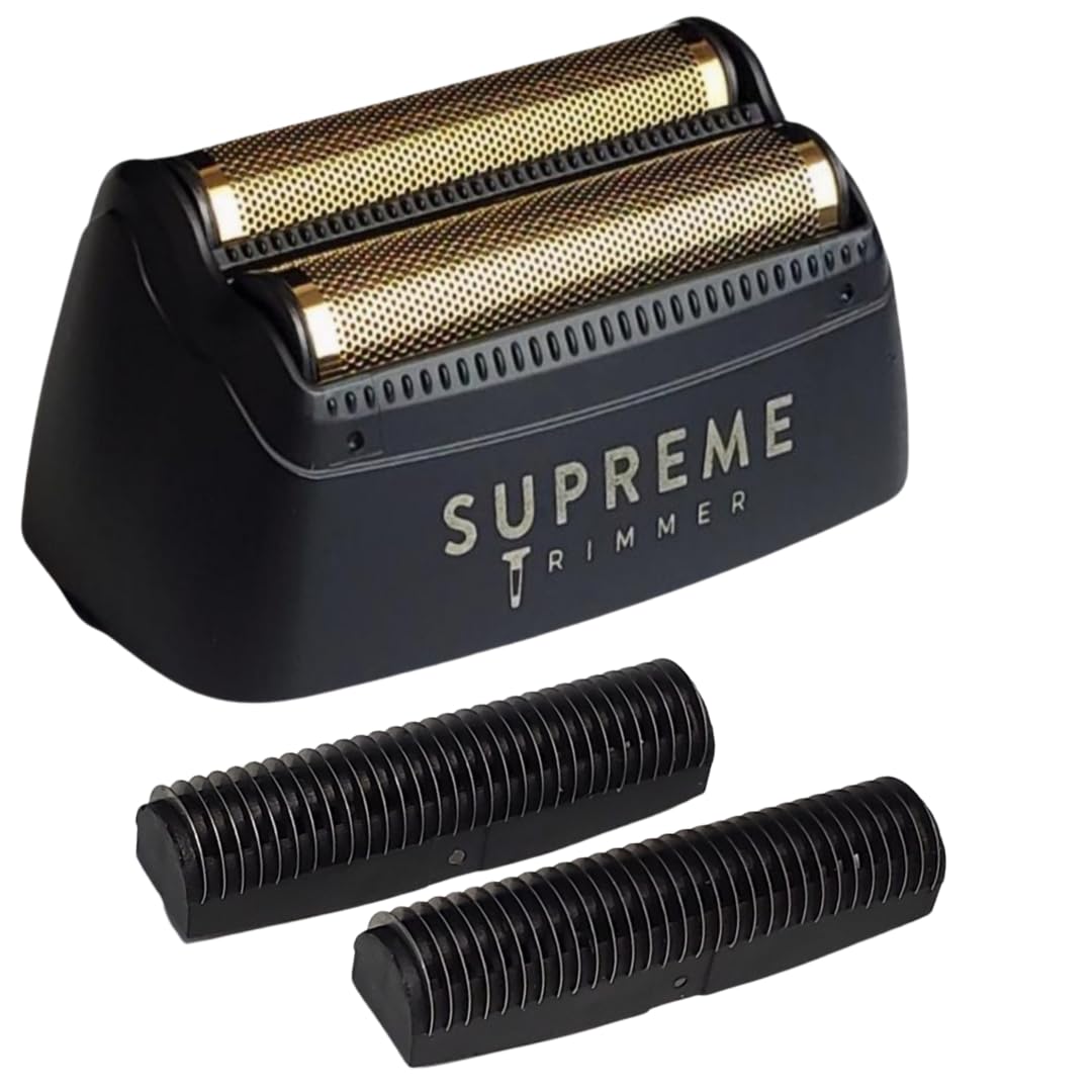 Supreme Trimmer Replacement Foil & Cutter Sb63 | Hypoallergenic Foil For Crunch Stf602 | Black