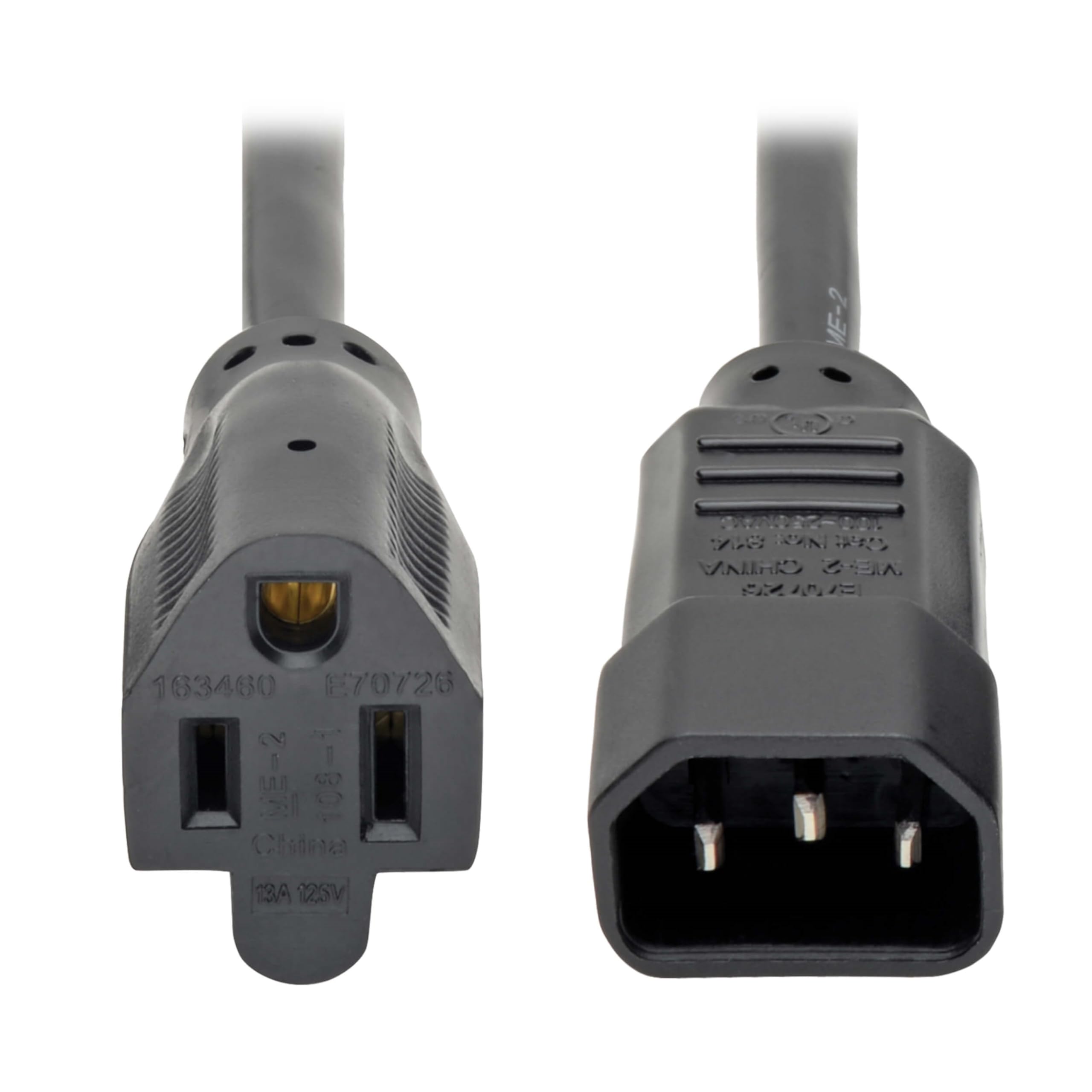 Eaton Tripp Lite Series Nema 5-15R To C14 Computer Ac Power Cable - 13A, 125V, 1