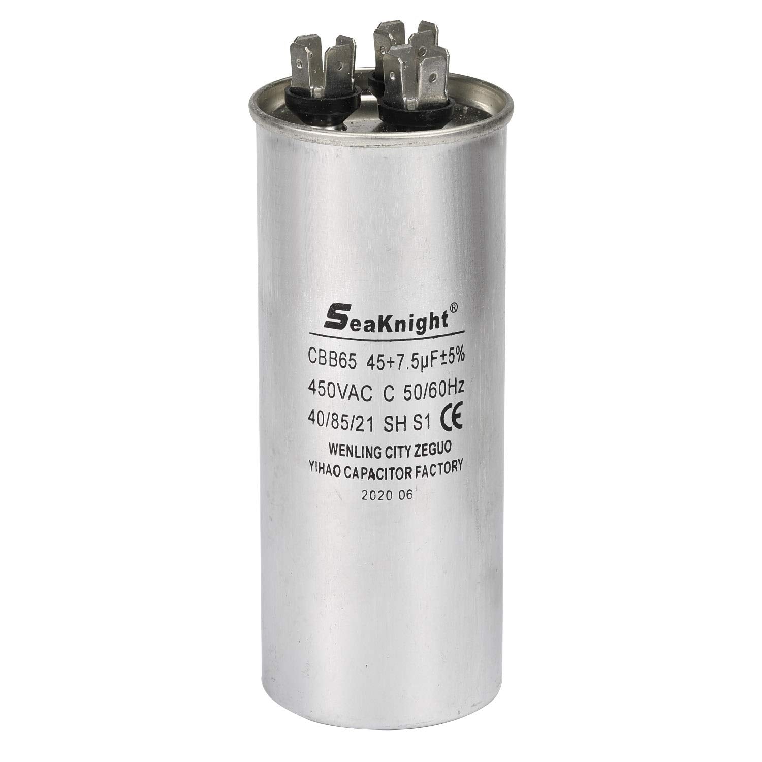 Bluenathxrpr 45+7.5 Mfd Uf Air Conditioner Capacitor Cbb65 Capacitor Dural Motor Run Capacitor Withstand 450V Ac Round