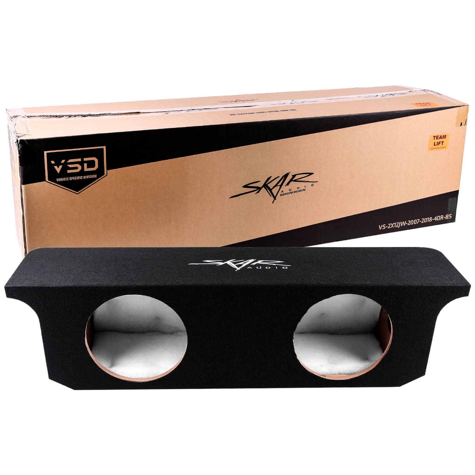 Skar Audio Dual 12 Subwoofer Enclosure Compatible with 2007-2018 Jeep Wrangler Unlimited (JK) 4-Door
