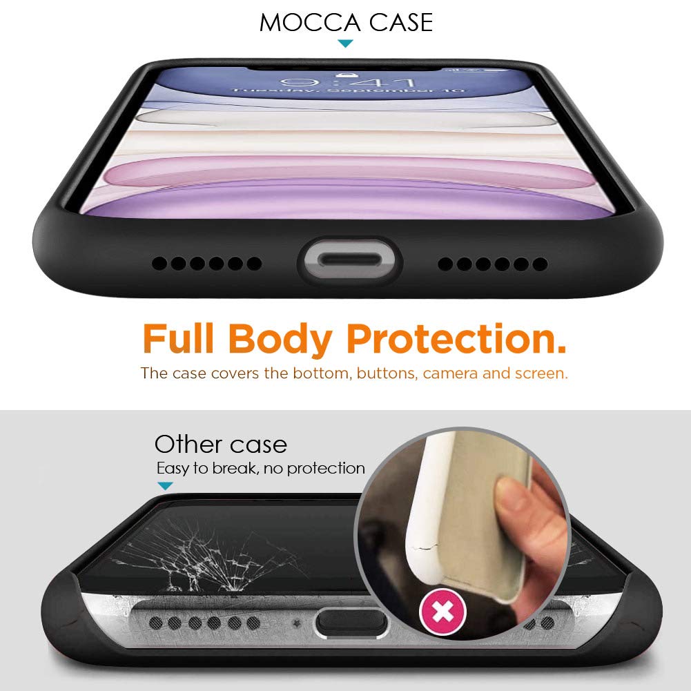 Mocca For Iphone Xs Max Silicone Case With Kickstand | Anti Scratch Full Body Shockproof Protective Case For Iphone Xs Max   Bla