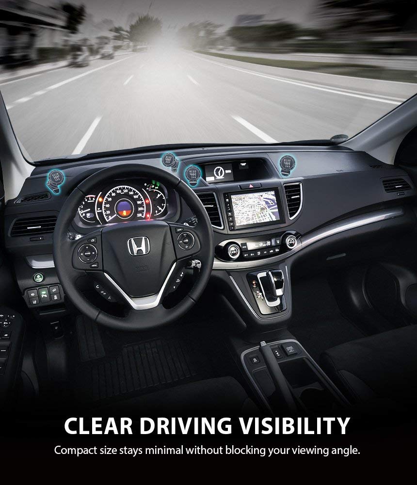 Ringke Magnetic Gear Phone Car Holder With Carbon Fiber Pattern Swivel Lock Universal Powerful Neodymium Magnet 360 Rotation Pre