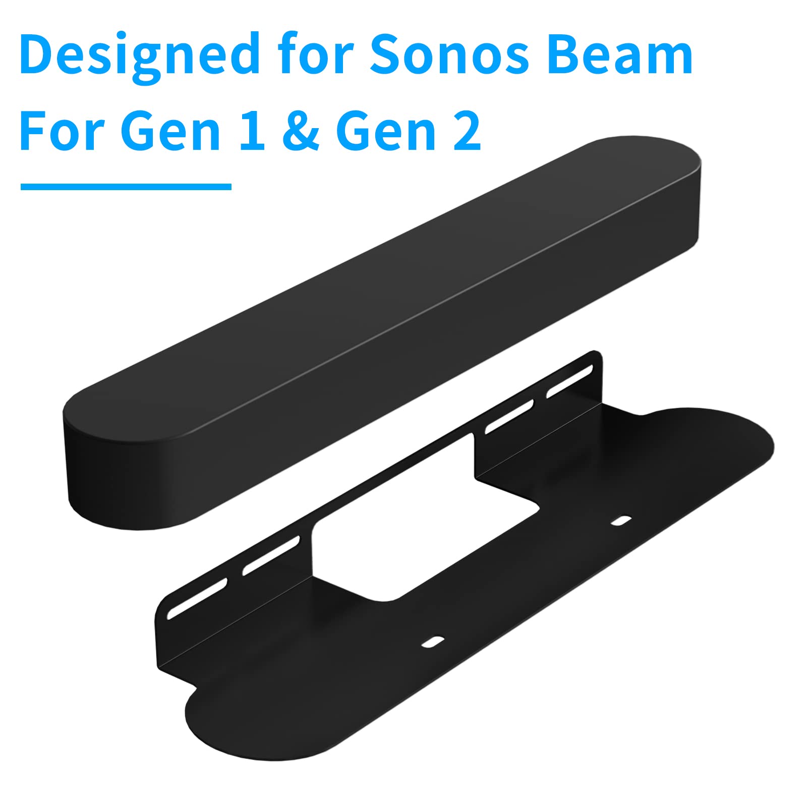 Soundbar Mount For Sonos Beam Wall Mount Bracket Compatible With Sonos Beam Sound Bar Mounts Mounting Bracket, Black