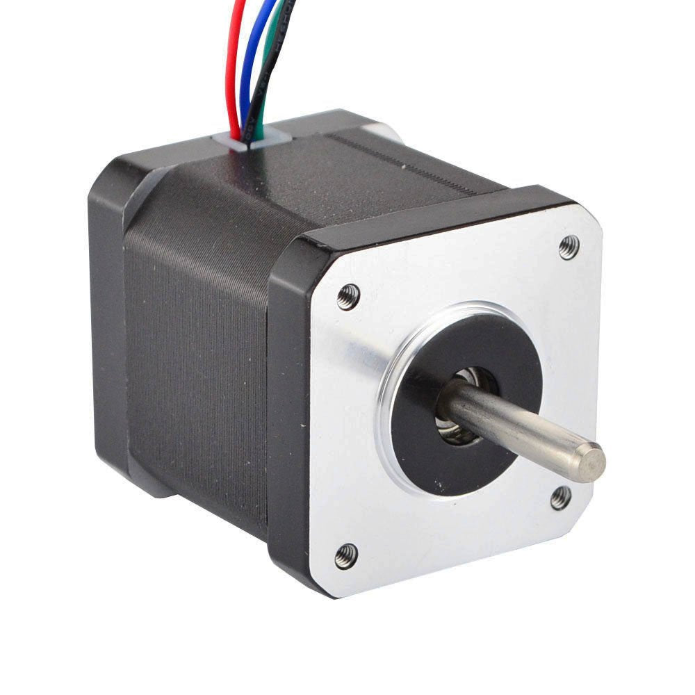 Stepperonline 0.9Deg Nema 17 Stepper Motor Bipolar 2A 46Ncm/65Oz.In 42X42X48Mm 4-Wires Diy Cnc