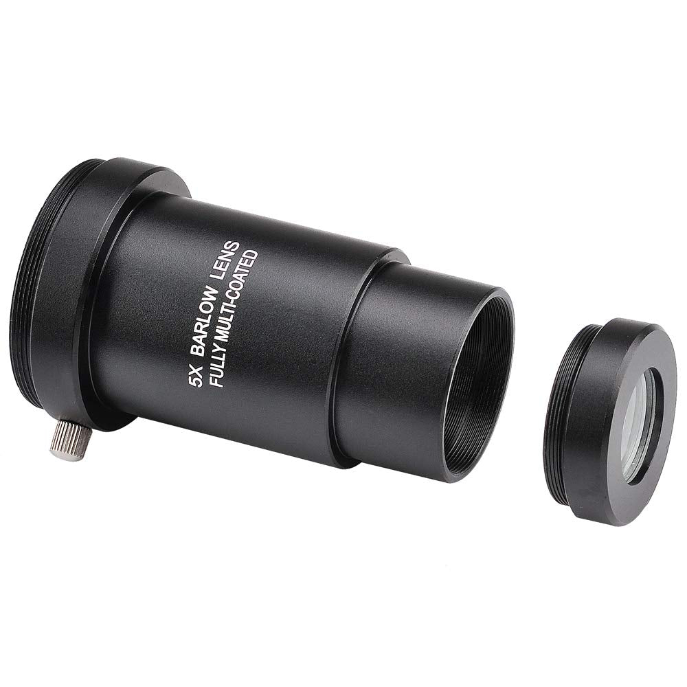 Starboosa 1.25 Inch 5X Barlow Lens & Moon Filter Kit For Telescope Eyepieces
