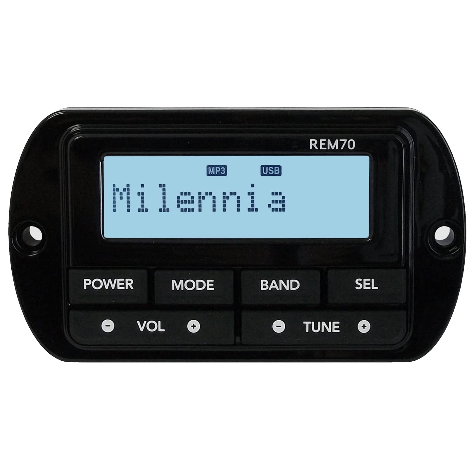 Gauge Style Bluetooth Marine Am/Fm/Wb Tuner Digital Media Stereo Receiver Bundle With Protective Boat Radio Cover, Wired Remote