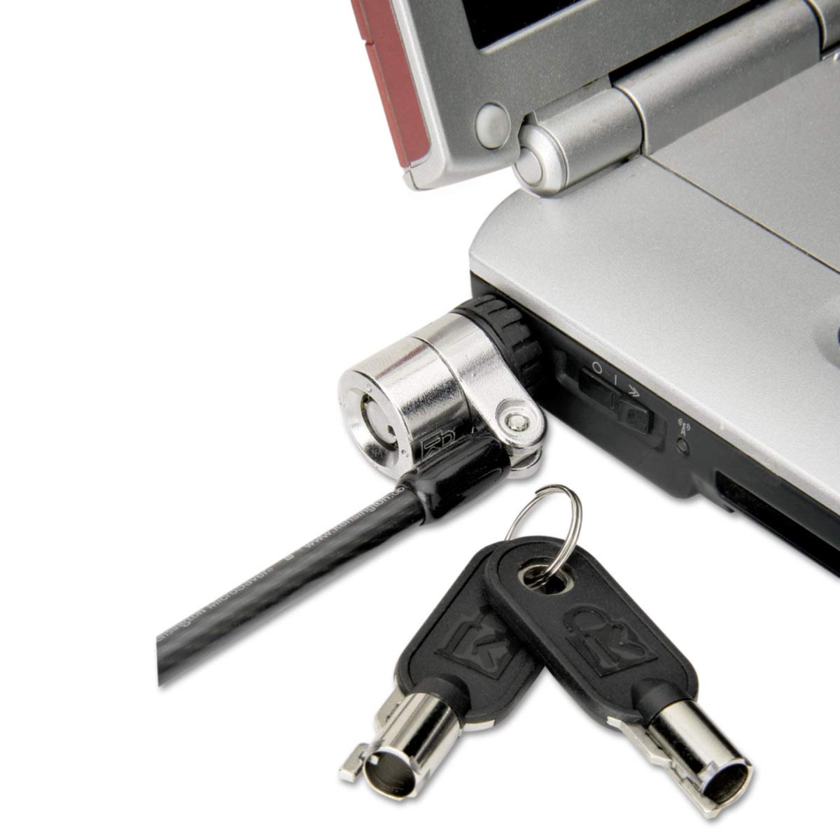 Skilcraft 5340013842016 Laptop Security Lock And Cable, 6Ft, Two Keys, Silver