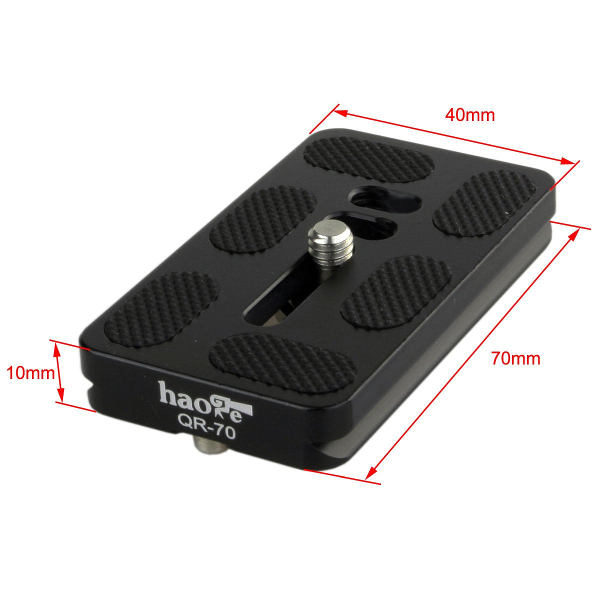 Haoge 70Mm Qr Quick Release Plate With D Ring Screw Fits Arca Swiss Standard For Tripod Ball Head Clamp Camera Lens