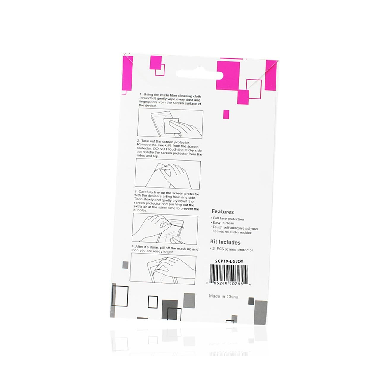 Reiko Screen Protector For Lg Joy/H220 - Retail Packaging - Clear