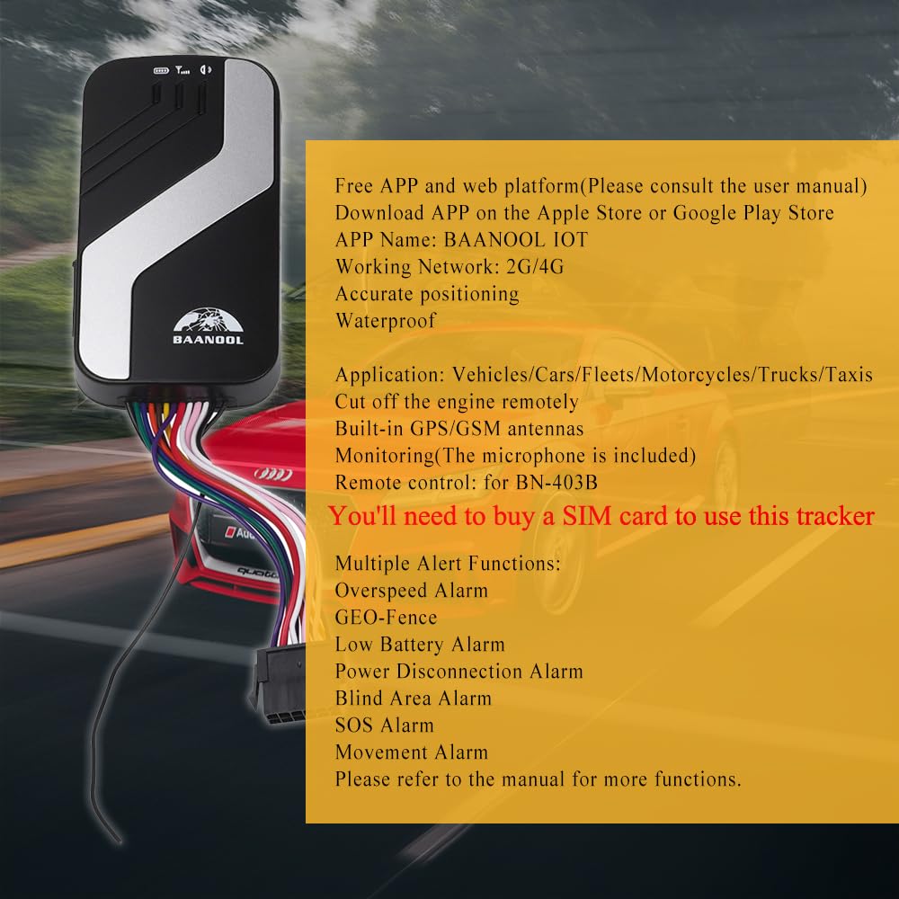 Baanool Bn 403 A/B 4G Gps Tracker Device For Vehicles No Monthly Fee Car Tracking Device Mini Locator For Automobile Truck Taxi