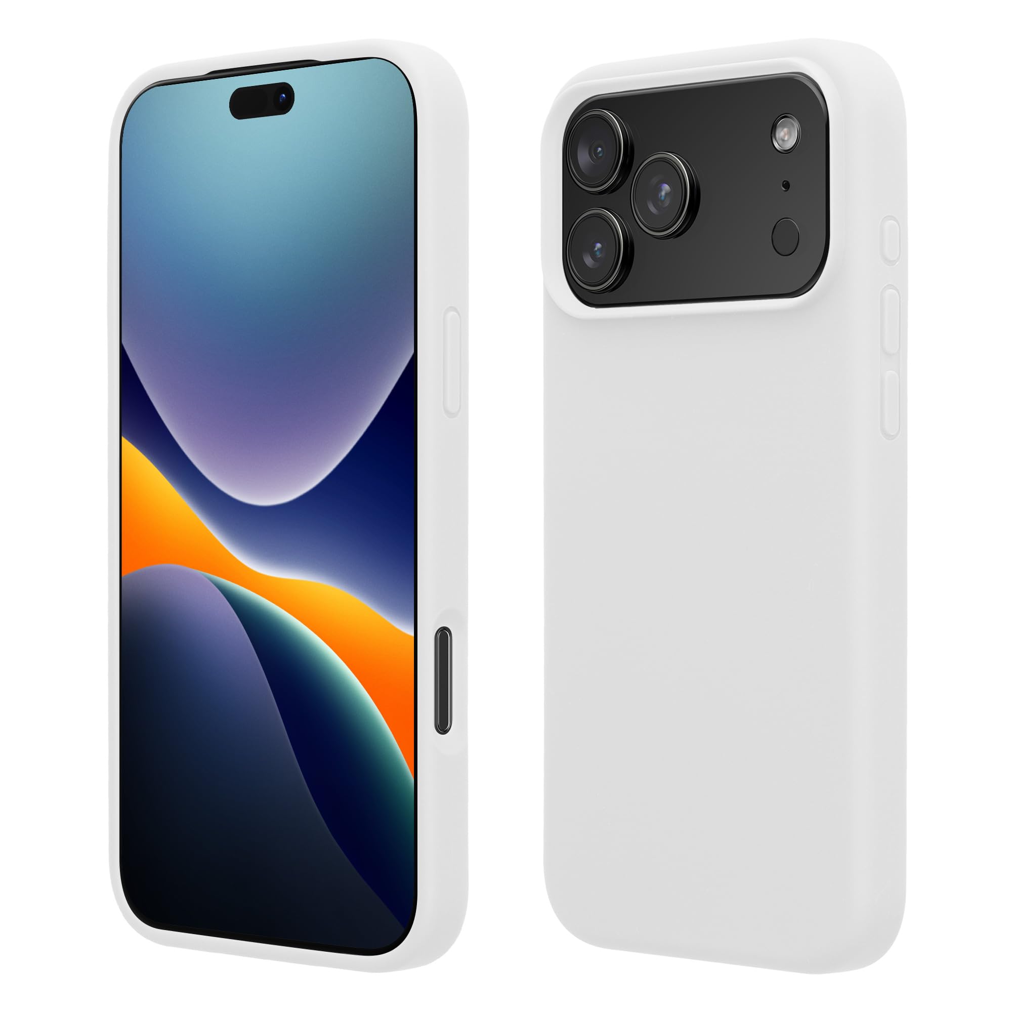 kwmobile Case Compatible with Apple iPhone 17 Pro Case - TPU Silicone Phone Cover with Soft Finish - White