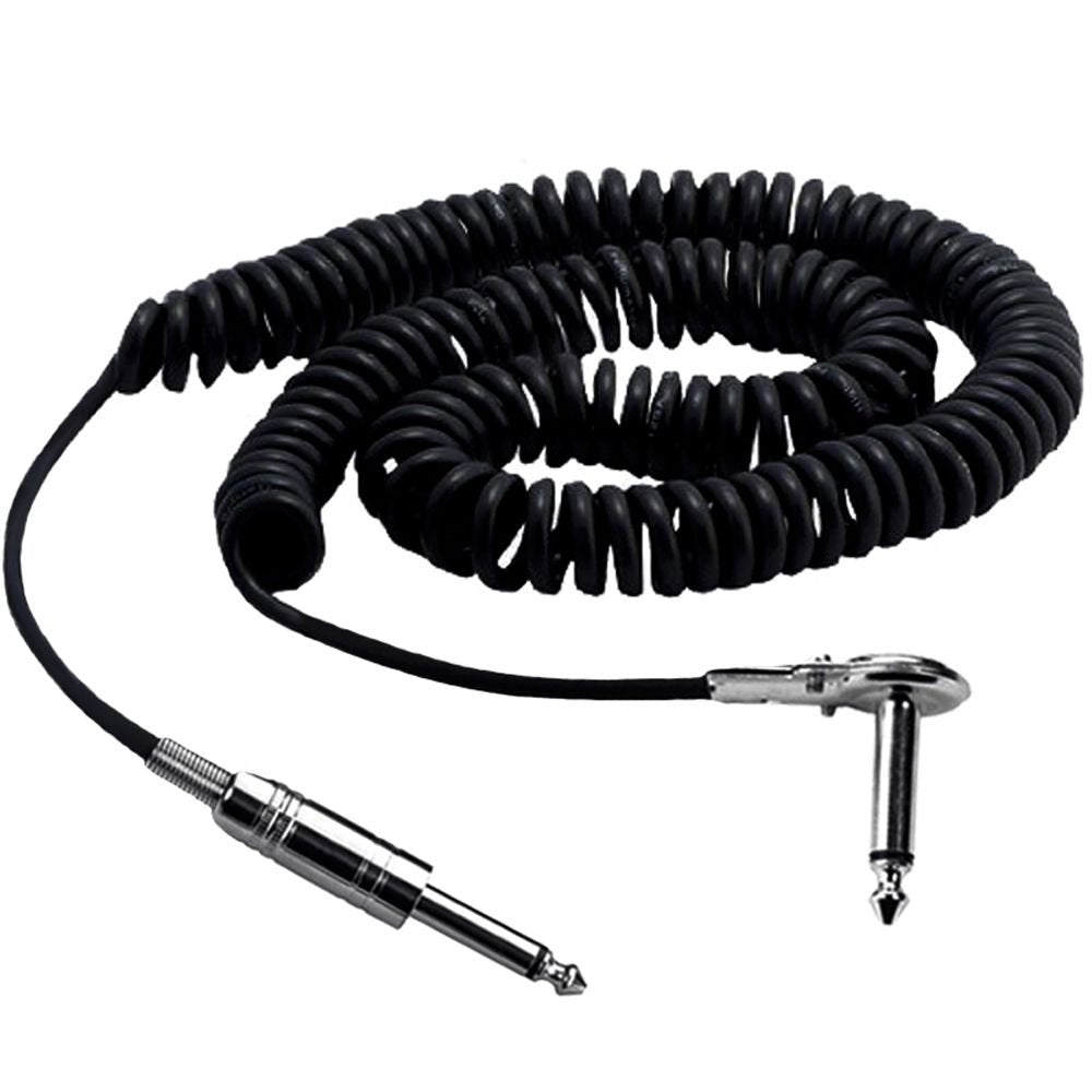 Perfektion 20' Metal Ends Coil 1/4'' Instrument Guitar Cable (20 Feet)