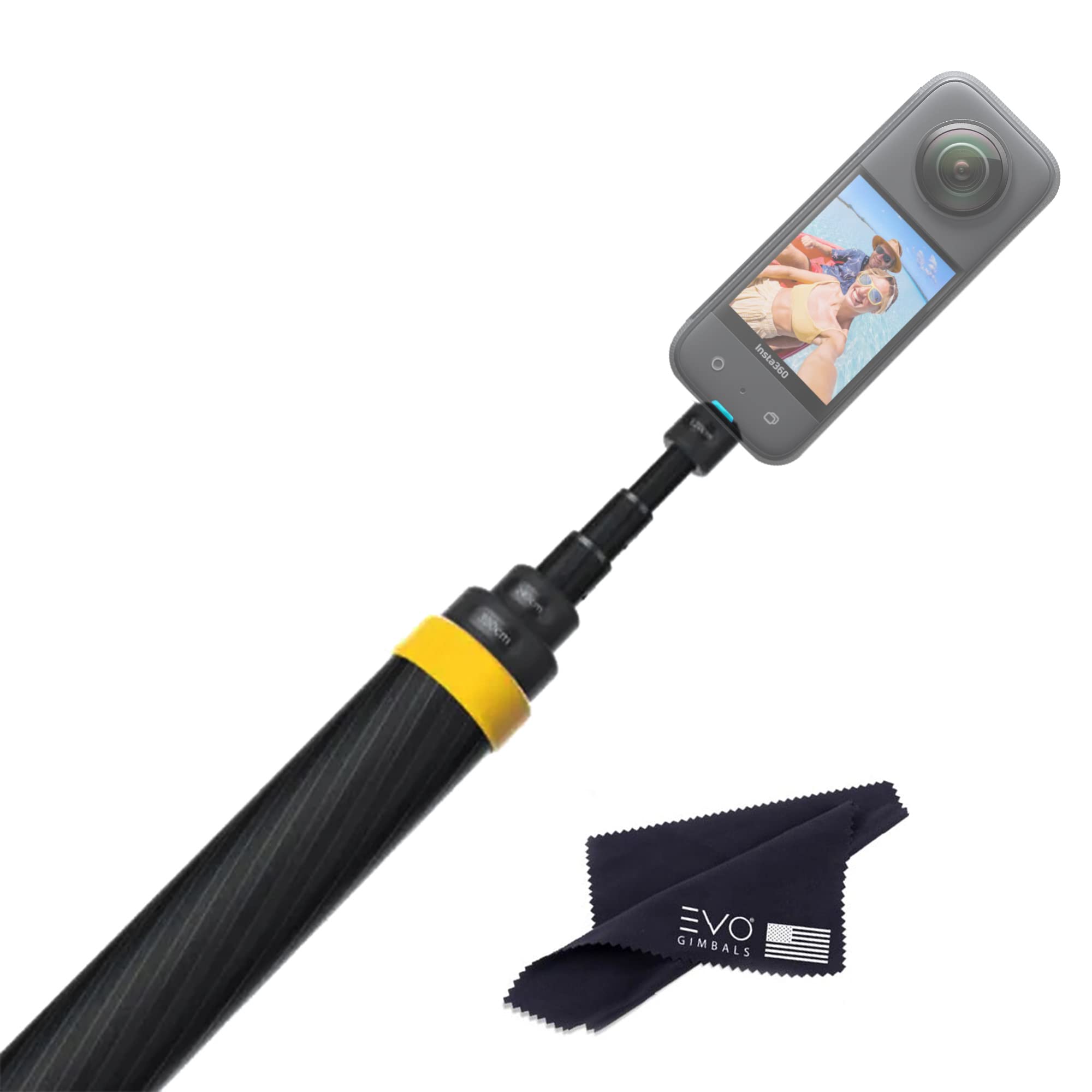 INSTA360 3m Extended Selfie Stick for X3, ONE RS/X2/R/X Action Cameras, and GoPro 11/10/9/MAX (14 to 118)