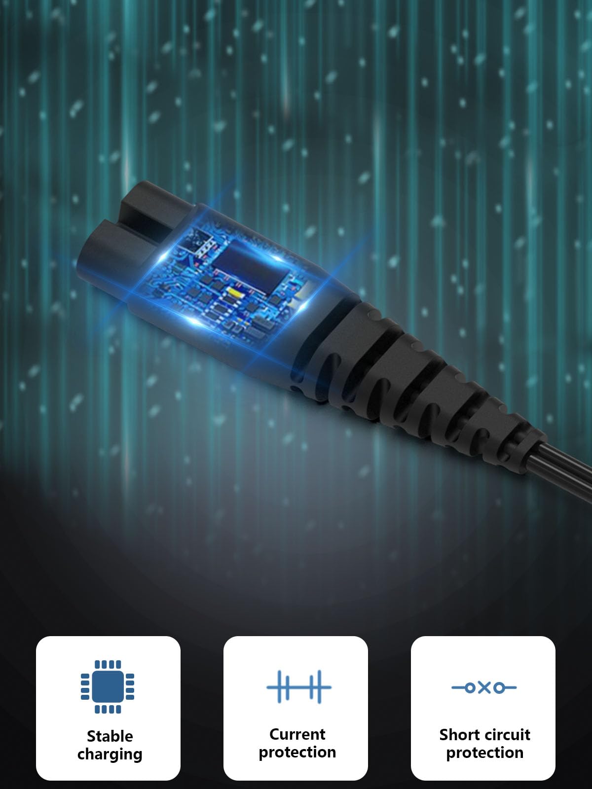 Usb Charger Cord For Hatteker Cordless Pro Hair Clippers Beard Trimmer Rfc 588 Rfc 598 Rfc 690 Rfc 692 Rfc 696 Rscx 7568 Rscx 95