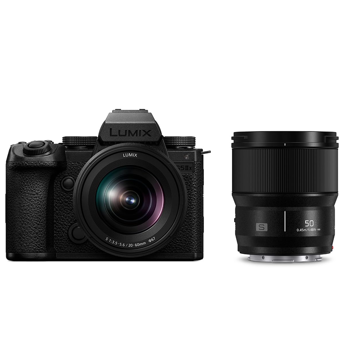 Panasonic Lumix S5Iix Mirrorless Camera With 20-60Mm F/3.5-5.6 And 50Mm F/1.8 Lenses, Bundle With Battery, Smart Charger And Sho