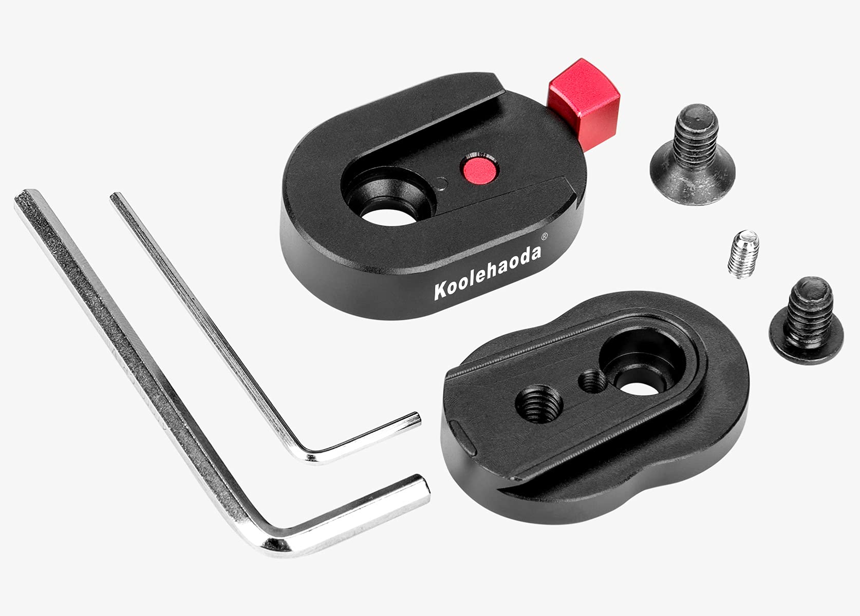 Koolehaoda Mini Quick Release Plate System With 1/4 '' Screw For Camera Tripod, Gimbal, Monopods,Video Monitors, Magic Arm, Flas