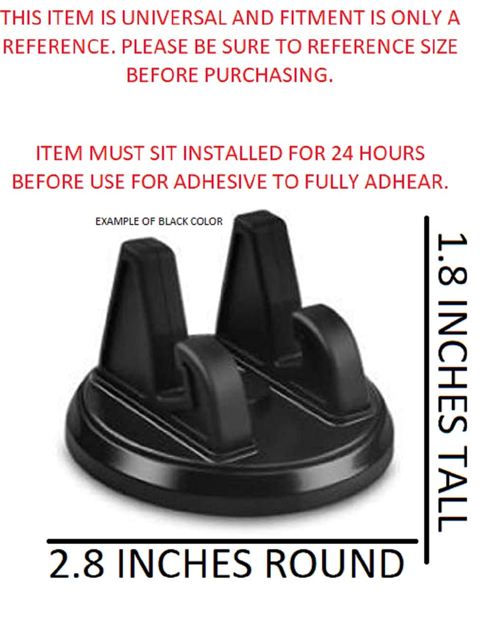 True Line Automotive Universal Car Cell Phone Dashboard Mounted Holder 360 Degrees Swivel Mounting Kit (Black)