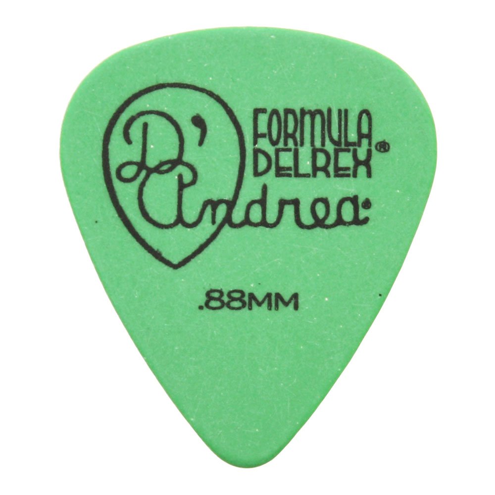 D'Andrea Tndx88 Delrex Guitar Picks, 12 Piece, Collectible Tin, Green, 0.88Mm, Medium Heavy