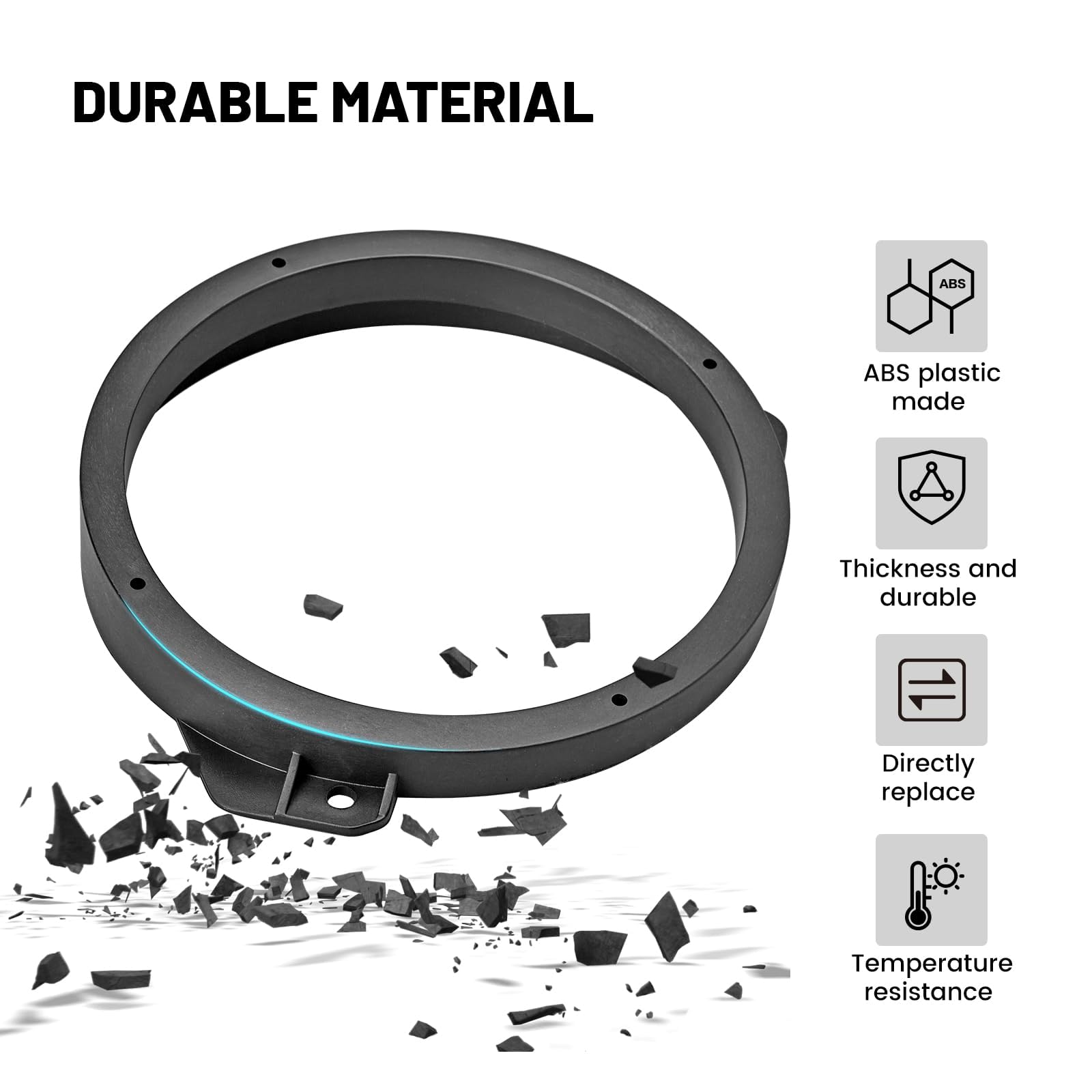 Red Wolf Front Door Speaker Adapter 6.5 Inch For Select 2008 2020 Subaru Forester Impreza Outback Wrx/Sti Install 6 1/2'' Afterm