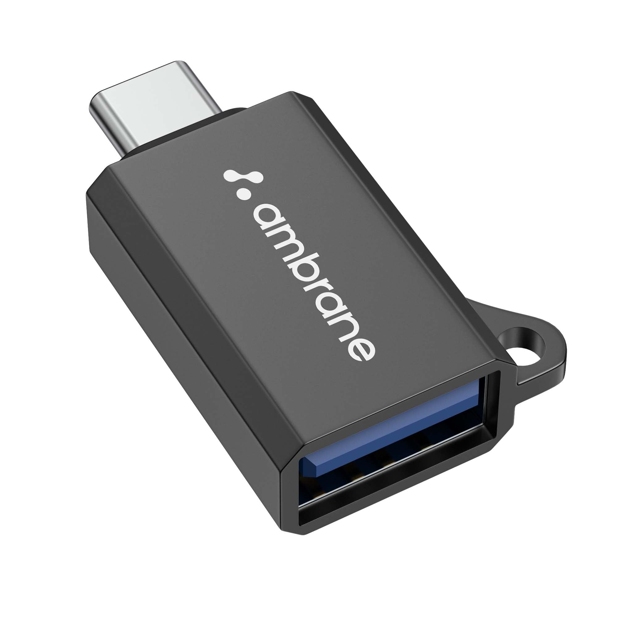 Ambrane USB Type C Male to USB Female OTG Adapter, Compatible with MacBook Pro/Air, Galaxy S20 S20+ Ultra Note 10 S9 S8 and All 
