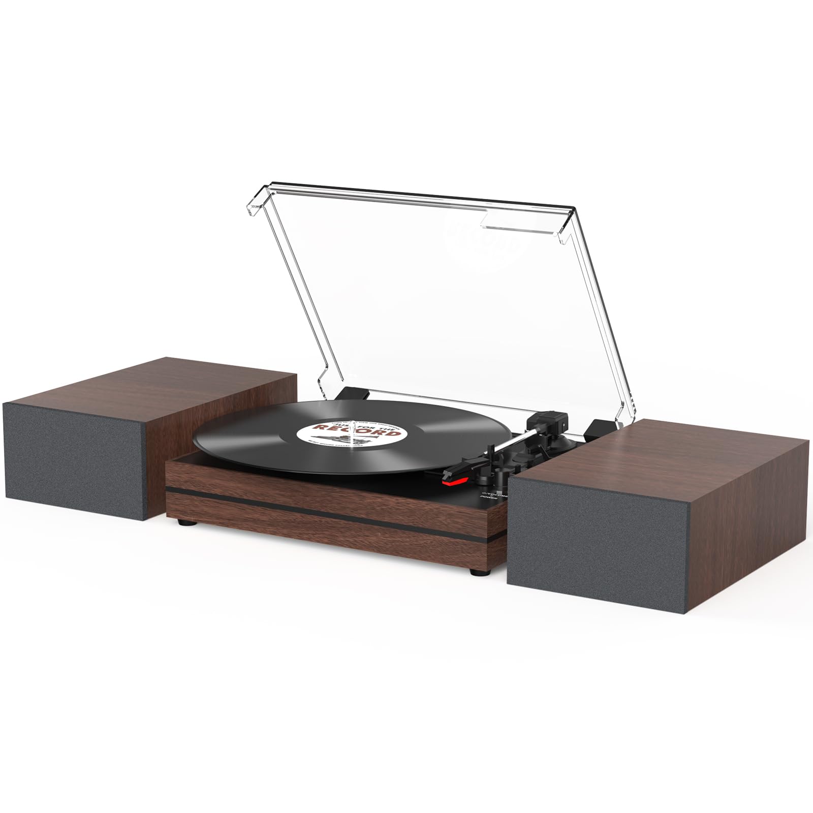 Vintage Record Player For Vinyl With External Speakers Belt Drive Retro Turntables For Vinyl Records Dual Stereo Speakers Lp Vin