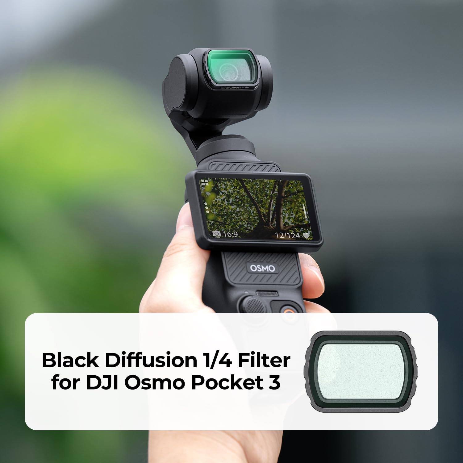 K&F Concept Magnetic Black Diffusion 1/4 Filter For Dji Osmo Pocket 3, Creative Mist Cinematic Effect Filters For Osmo Pocket 3