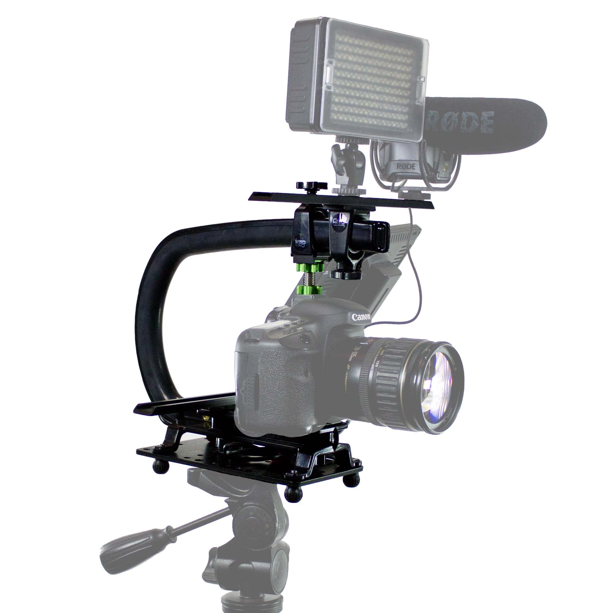 Cam Caddie Scorpion EX Video Camera Stabilizing Handle Kit with Included Smartphone and GoPro Compatible Mounts - Professional B