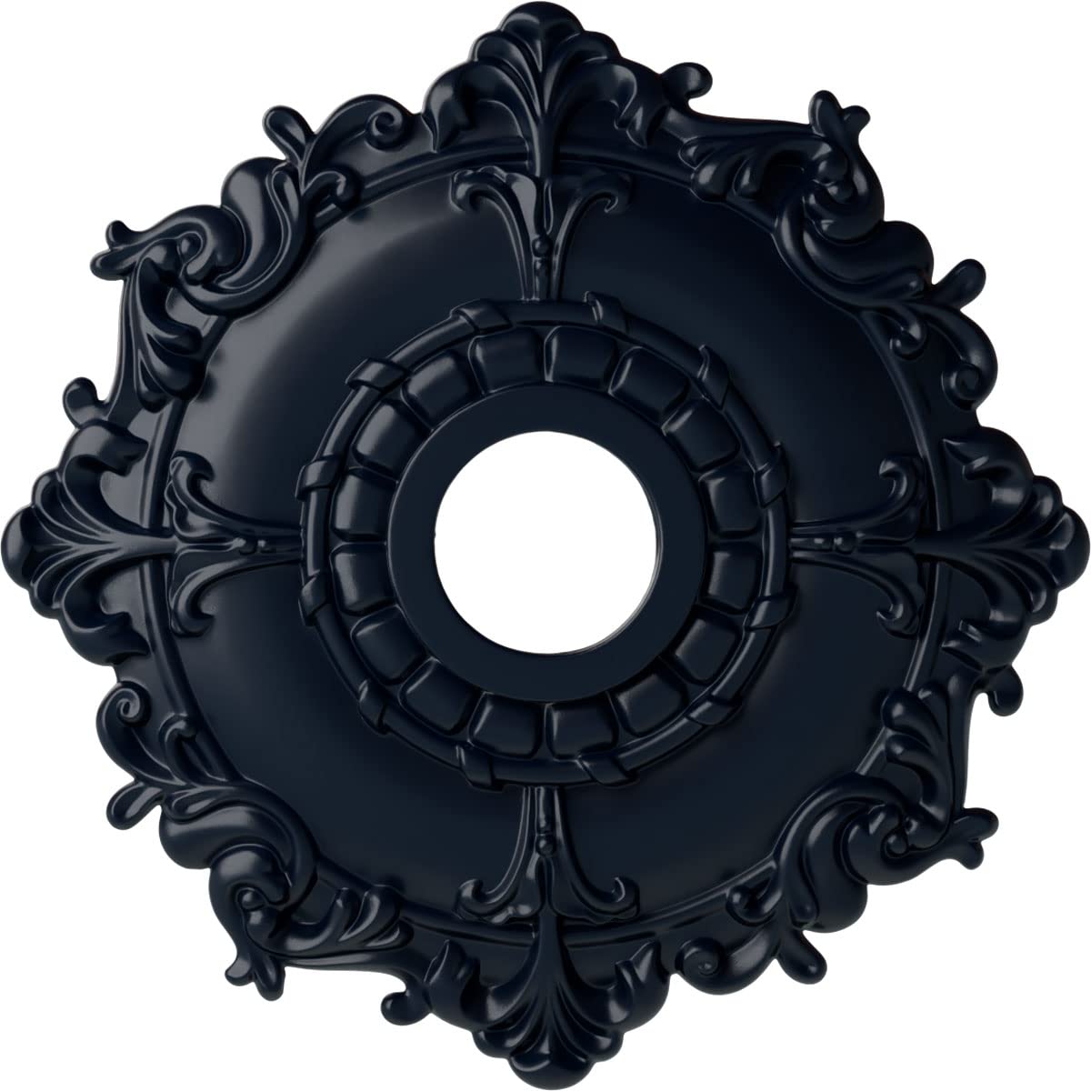 Ekena Millwork CM18RLMDF Riley Ceiling Medallion, Midnight Dream