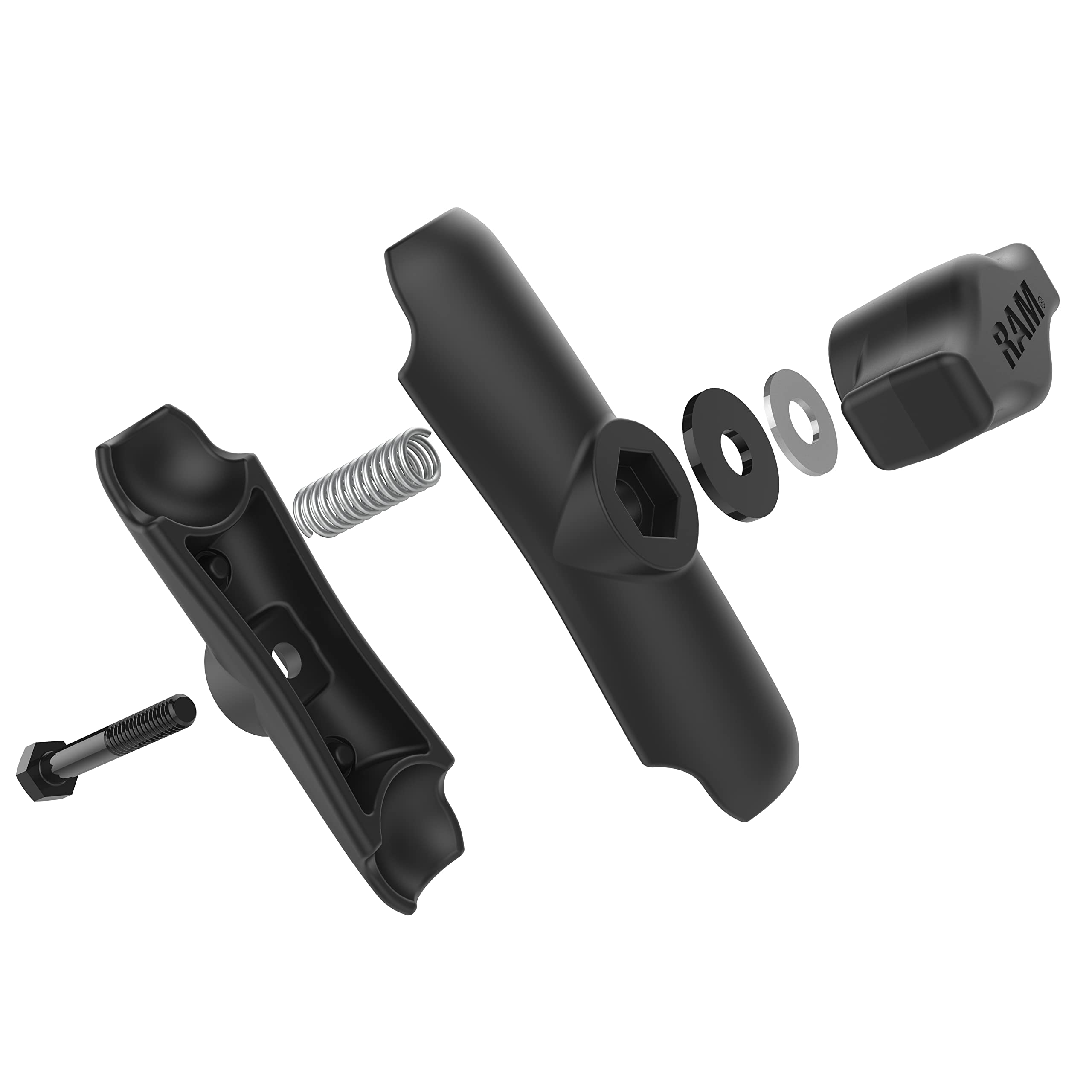 Ram Mounts Ram-B-201U Double Socket Arm (Medium) Compatible With Ram B Size 1 Ball Components