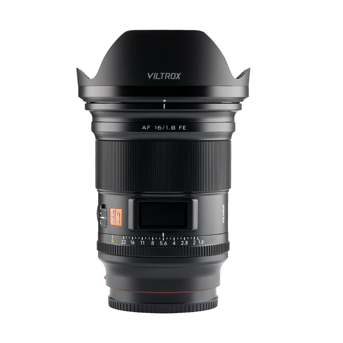 VILTROX 16mm f1.8 F1.8 Autofocus Prime Lens for Sony E Mount Lens,FE Large Aperture Wide-Angle Lens with Built-in LCD Screen Compatible for Sony a7 a7C a7III a7RIII a7RIV a7RV a9 a6100