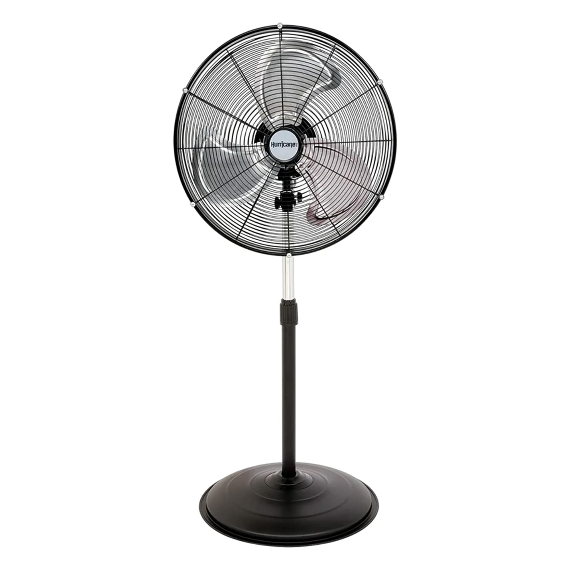 Hurricane Pro 20'' High Velocity Oscillating Metal Stand Fan, Powerful 3 Speed Airflow With Adjustable Height For Home, Bedroom,