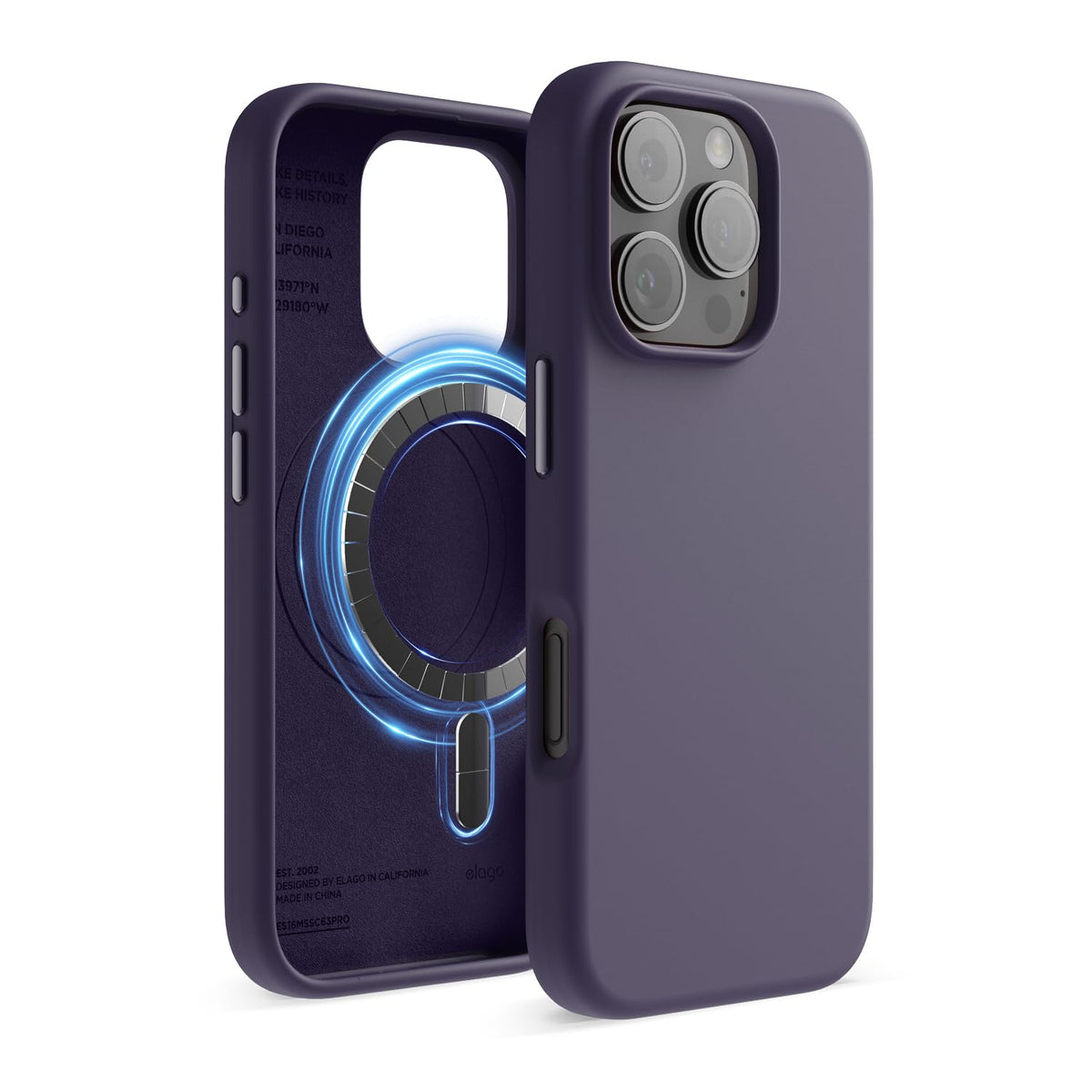 Elago Magnetic Silicone Case Compatible With Iphone 16 Pro Case 6.3 Inch Compatible With All Magsafe Accessories   Built In Magn