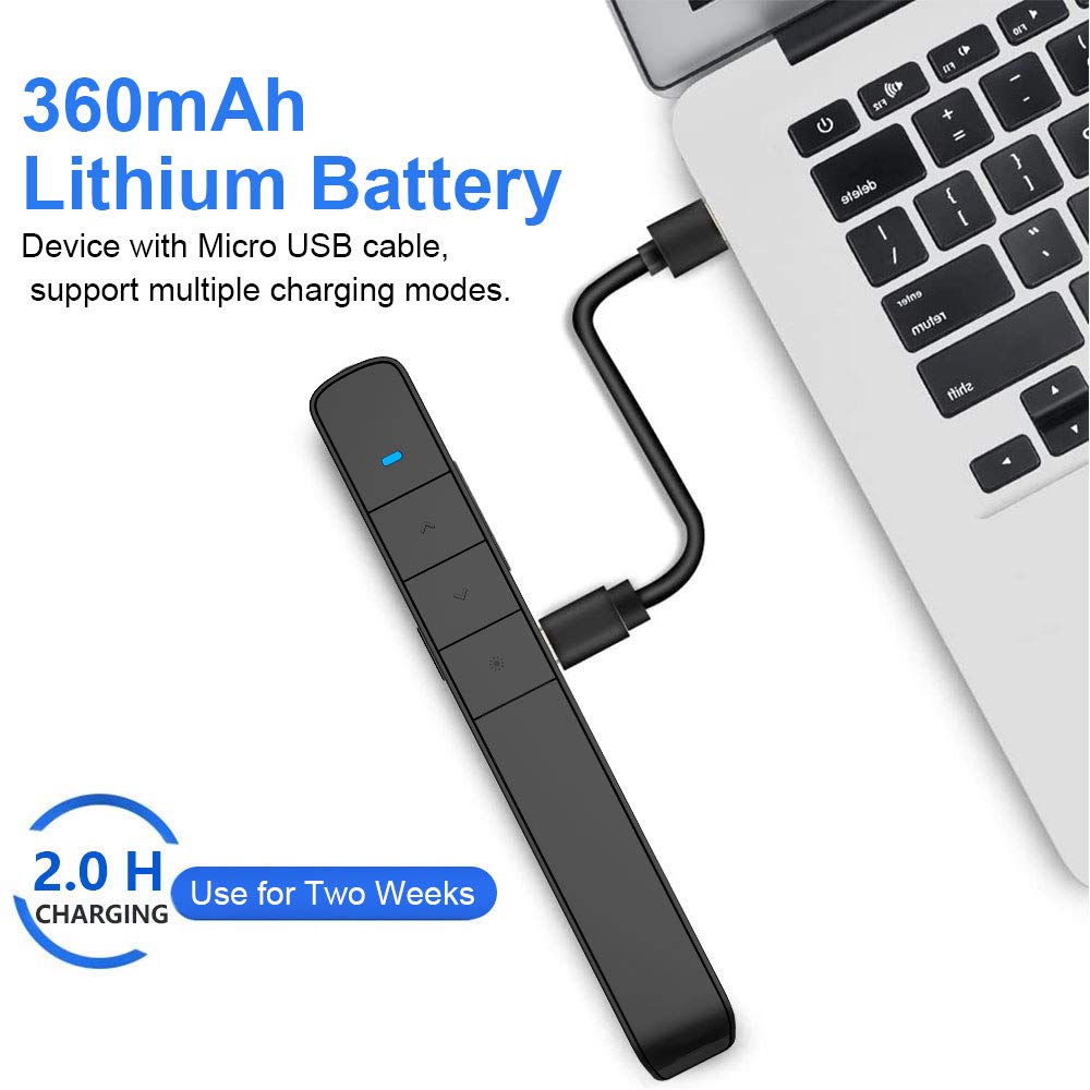 Key Customized Wireless Presenter Remote, Norwii N75 Presentation Pointer Presenter Supports Hyperlink, Media Play/Pause, Previo